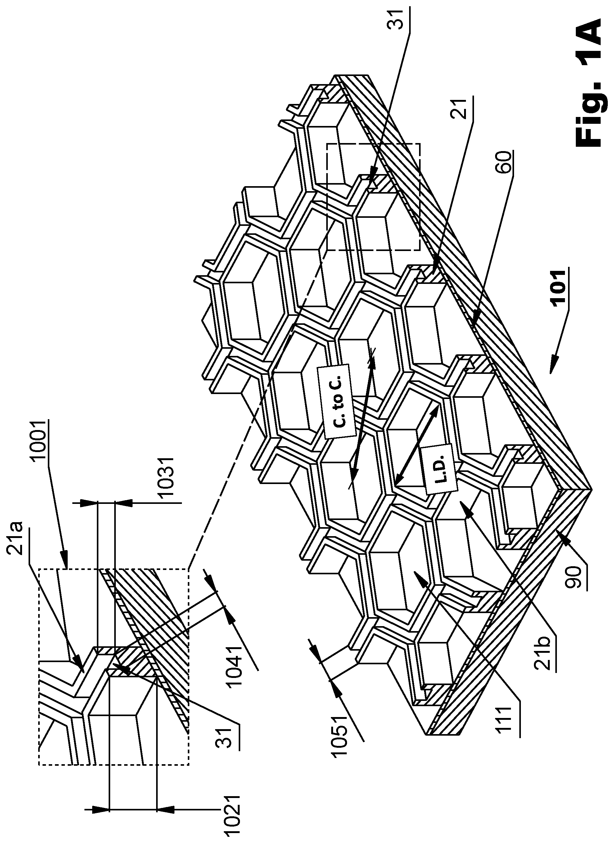 Patent US11774791 — Switchable light modulator device comprising polymer structures that create a plurality of cavities that are sealed with a fluid comprising electrophoretic particles — Figure 1