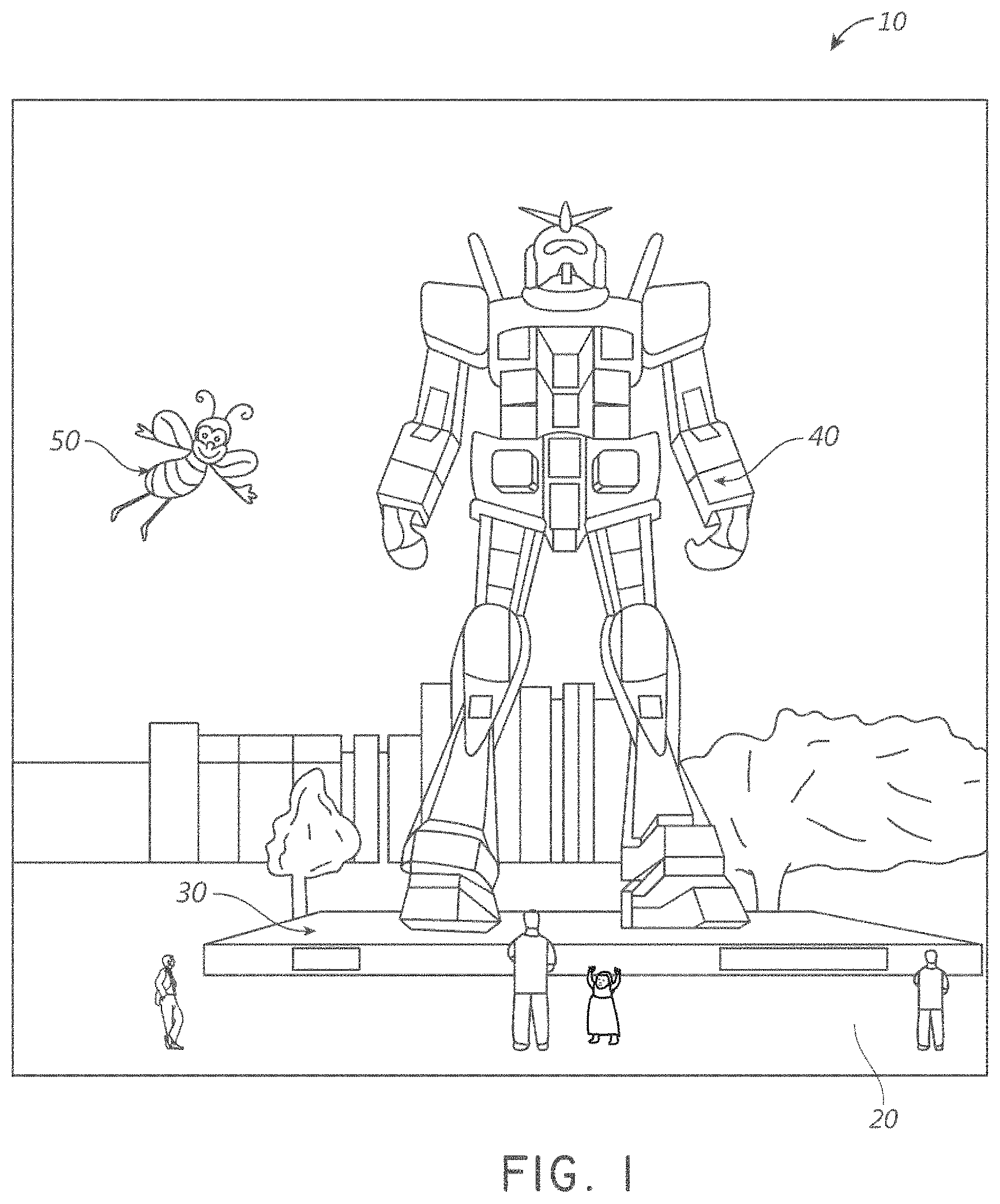 Patent US11774823 — Display system with variable power reflector — Figure 1