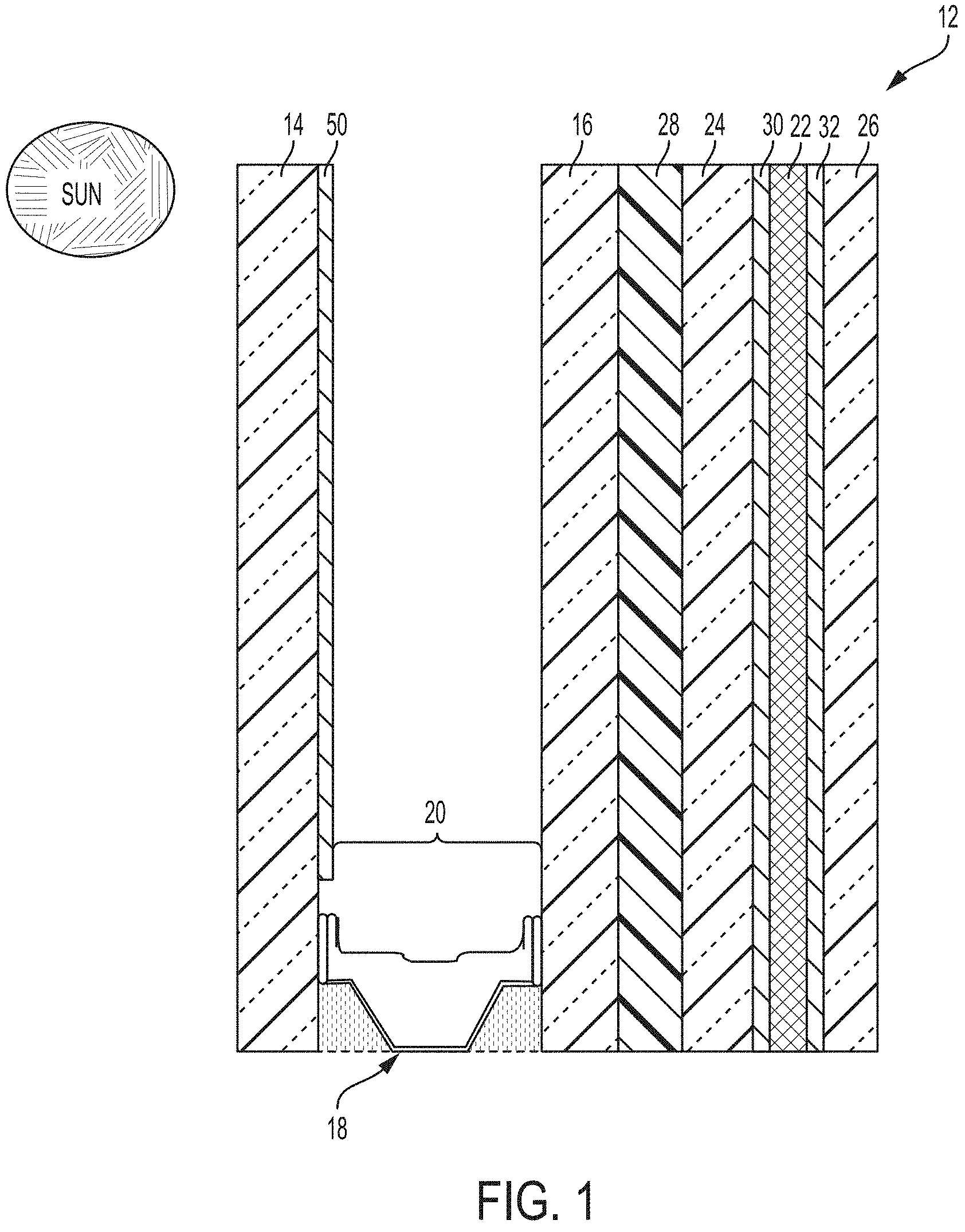 Patent US11774825 — High performance privacy glazing structures — Figure 1