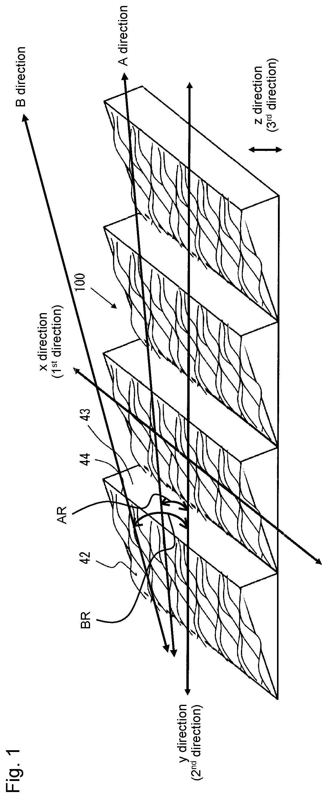 Patent US11774841 — Image projection structure, method for manufacturing same, and image display system — Figure 1