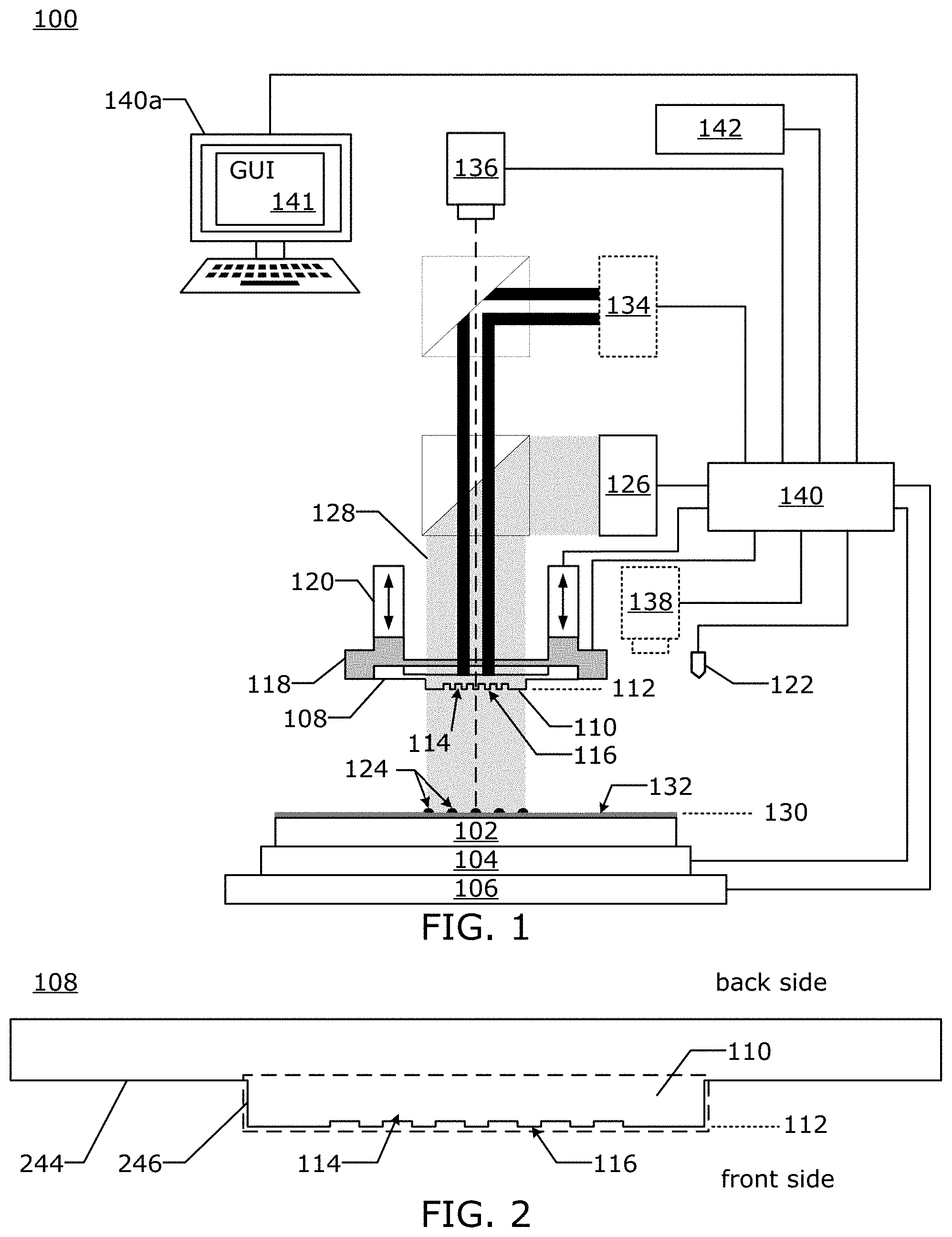 Patent US11774849 — Method and system for adjusting edge positions of a drop pattern — Figure 1