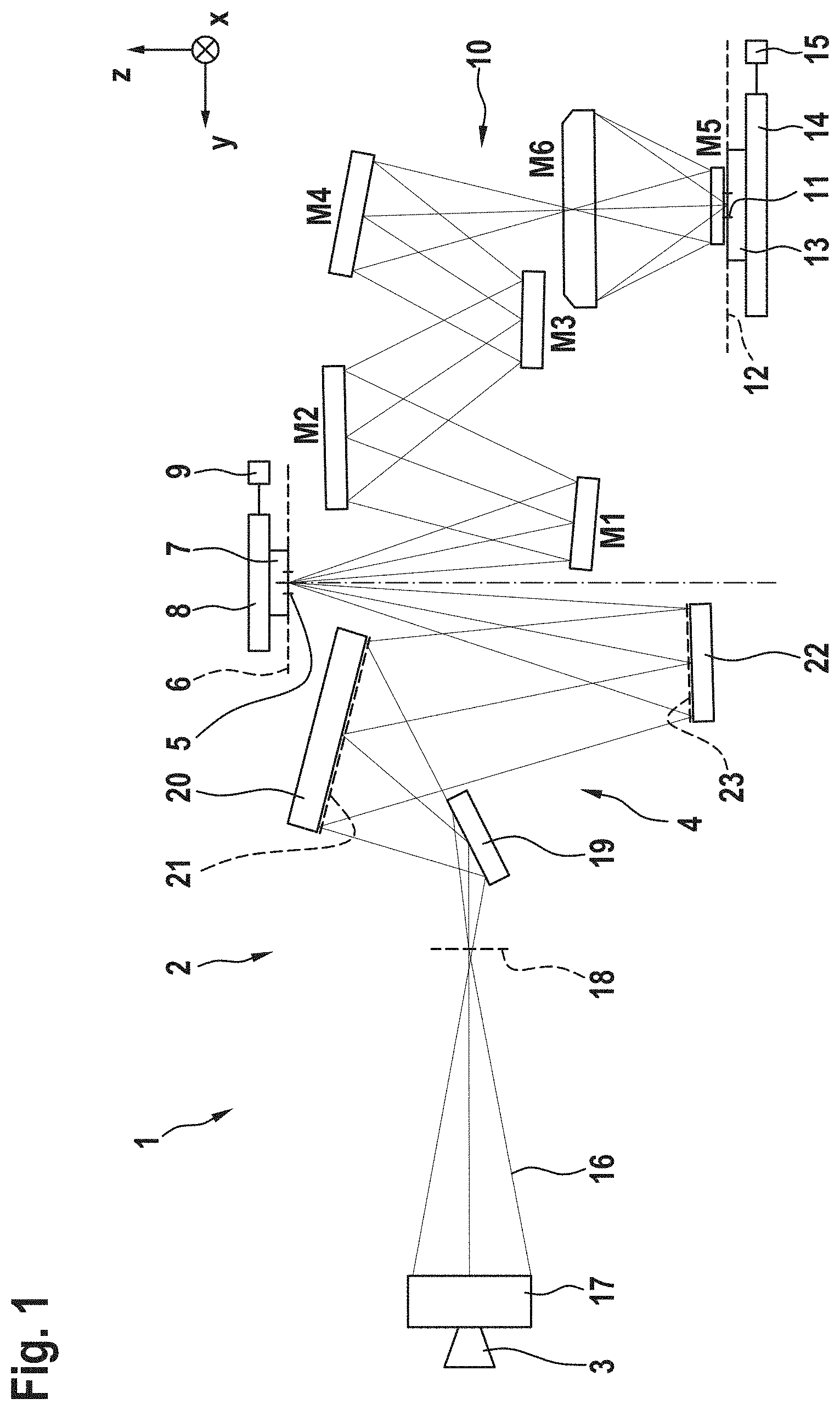 Patent US11774870 — Method for removing a particle from a mask system — Figure 1