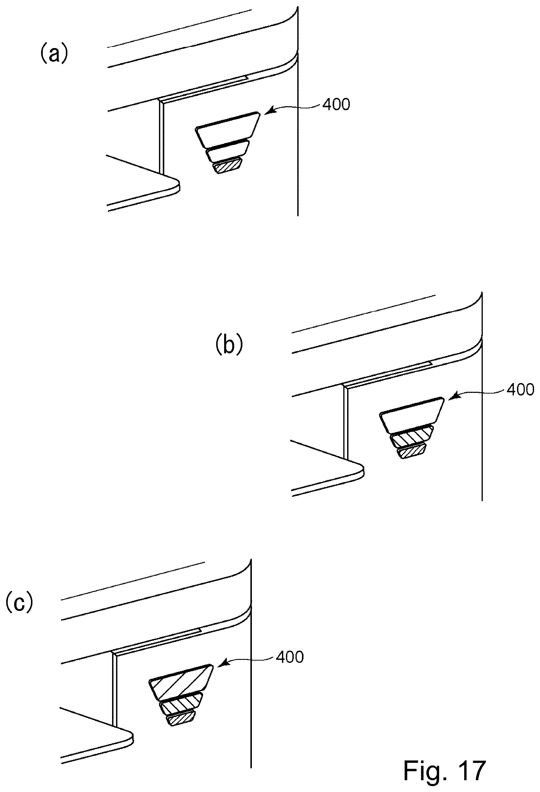 Patent US11774881 Figure 17 – Toner container having a base portion with a discharge opening and a hole