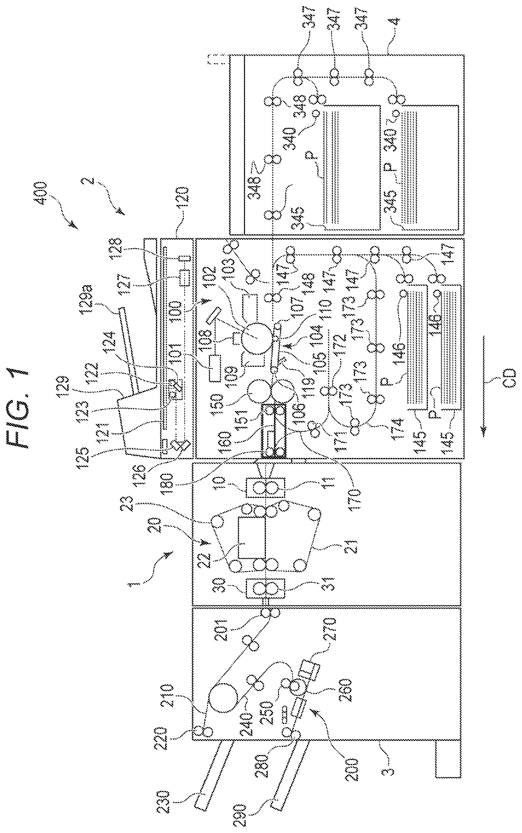 Patent US11774900 — Sheet conveying apparatus and image forming system — Figure 1