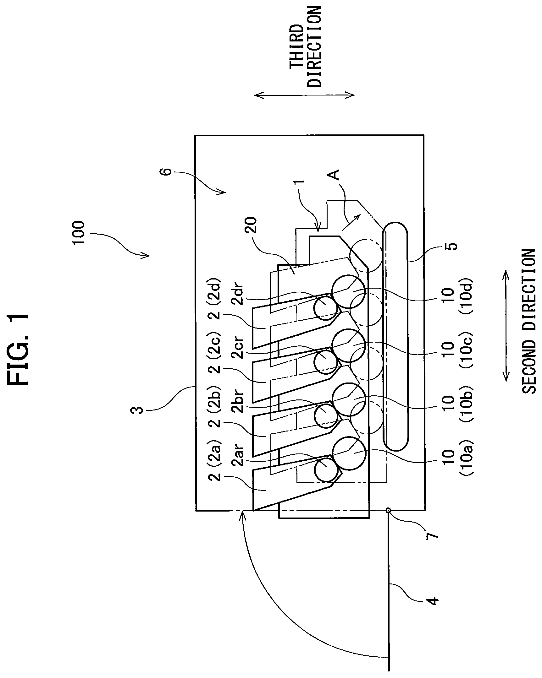 Patent US11774902 — Drum unit having electrical contact surface positioned at outer surface of frame and image forming apparatus provided with the same — Figure 1