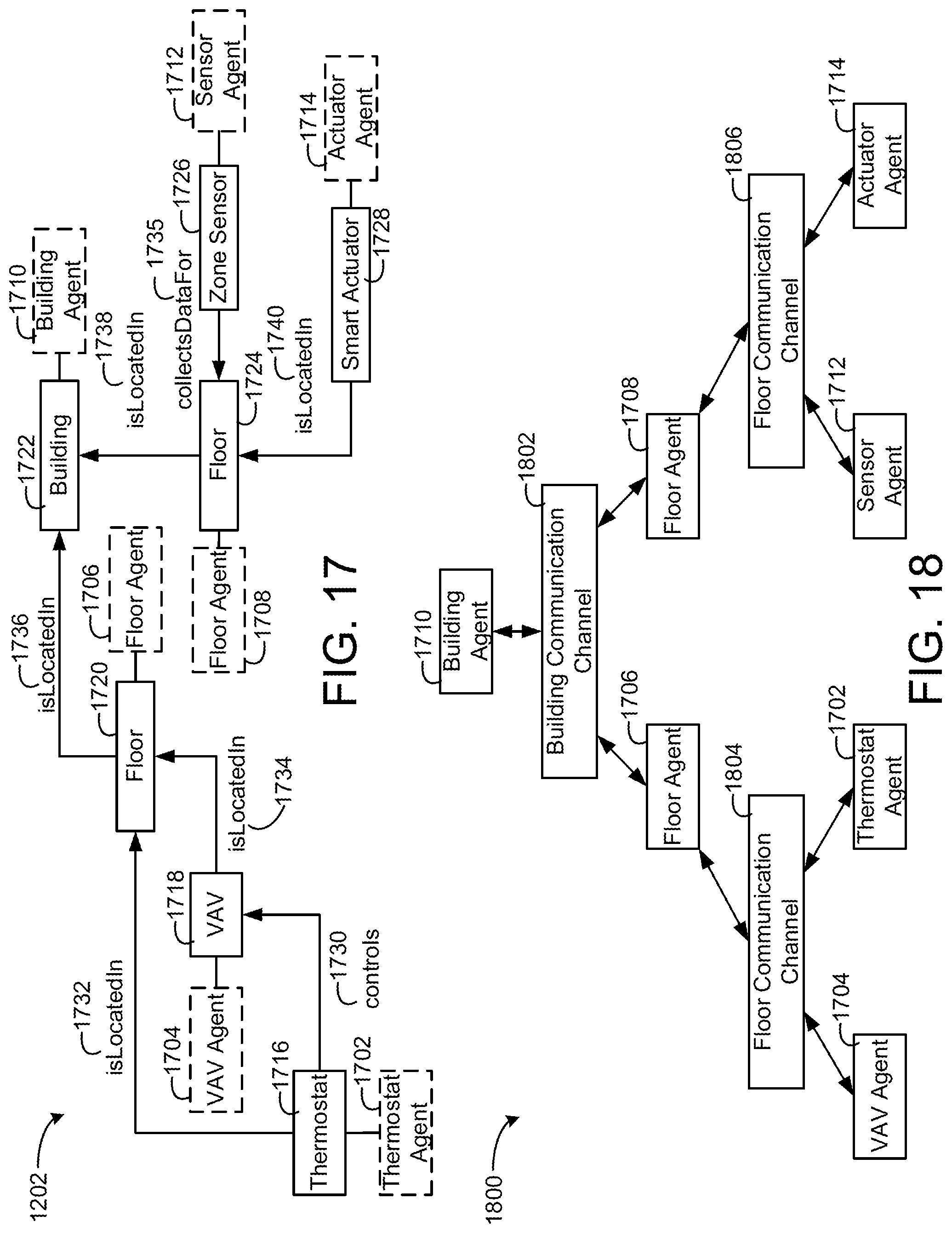 Patent US11774930 Figure 16 – Building system with digital twin based agent processing