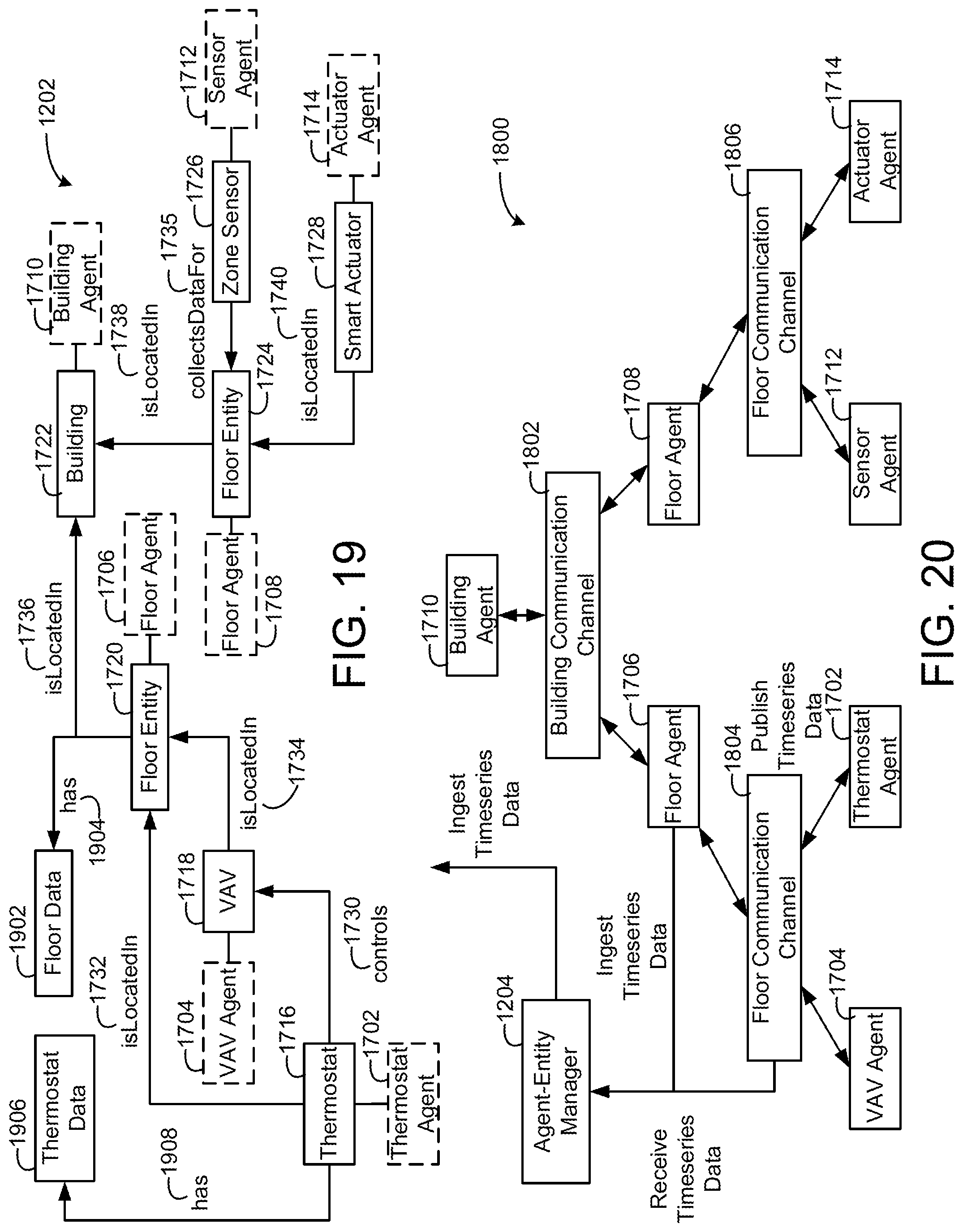Patent US11774930 Figure 17 – Building system with digital twin based agent processing
