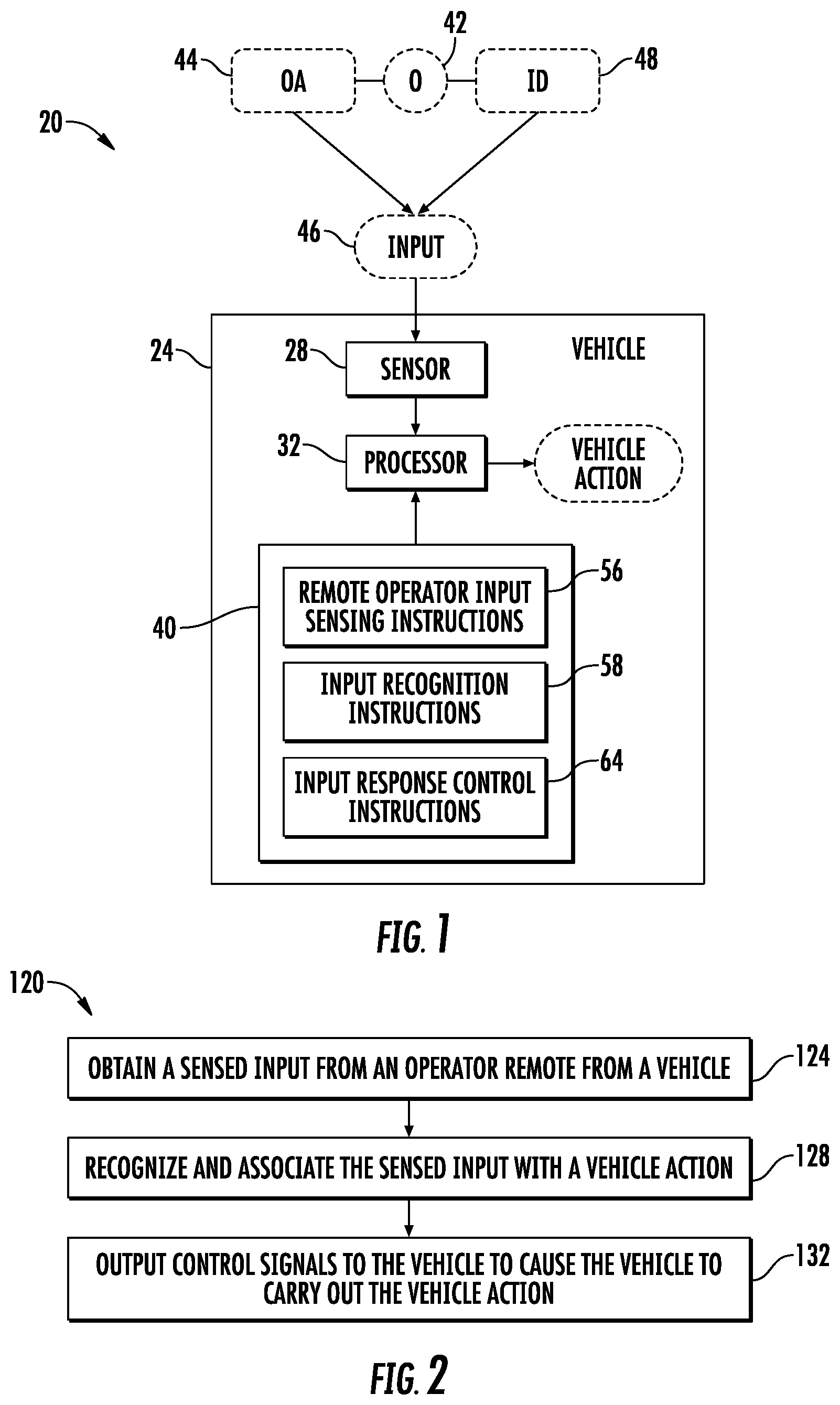 Patent US11774958 — Vehicle control by a remote operator — Figure 1