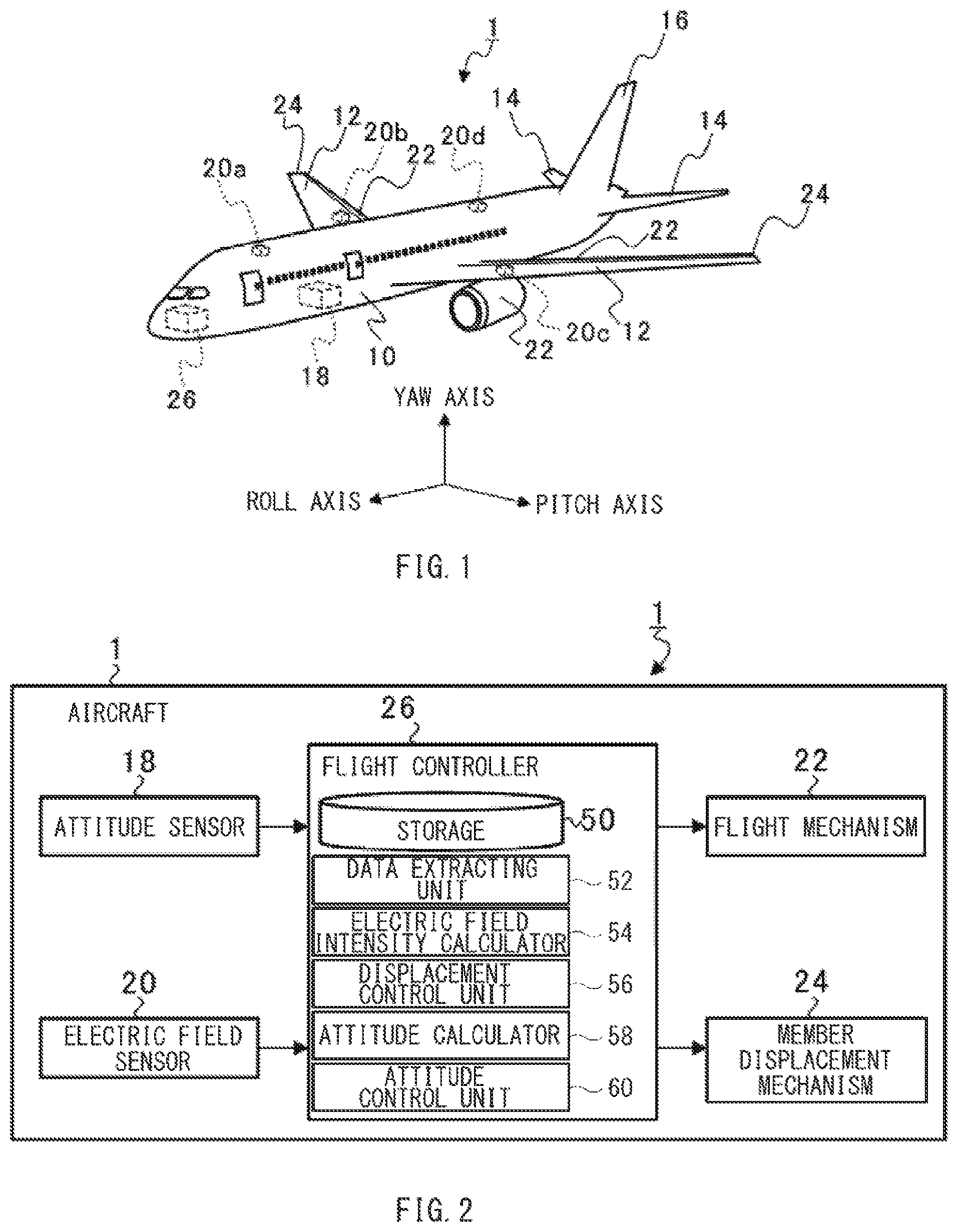 Patent US11774984 — Aircraft and flight controller for aircraft — Figure 1