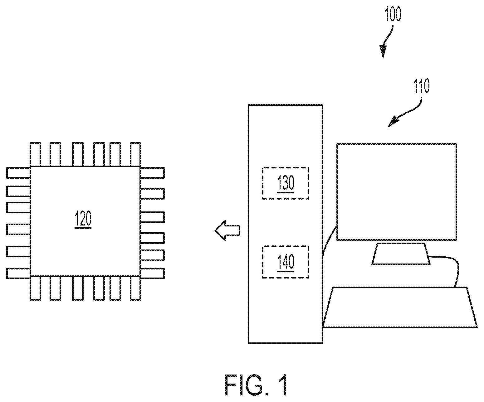 Patent US11775004 — Phase aligning and calibrating clocks from one phase lock loop (PLL) for a two-chip die module — Figure 1