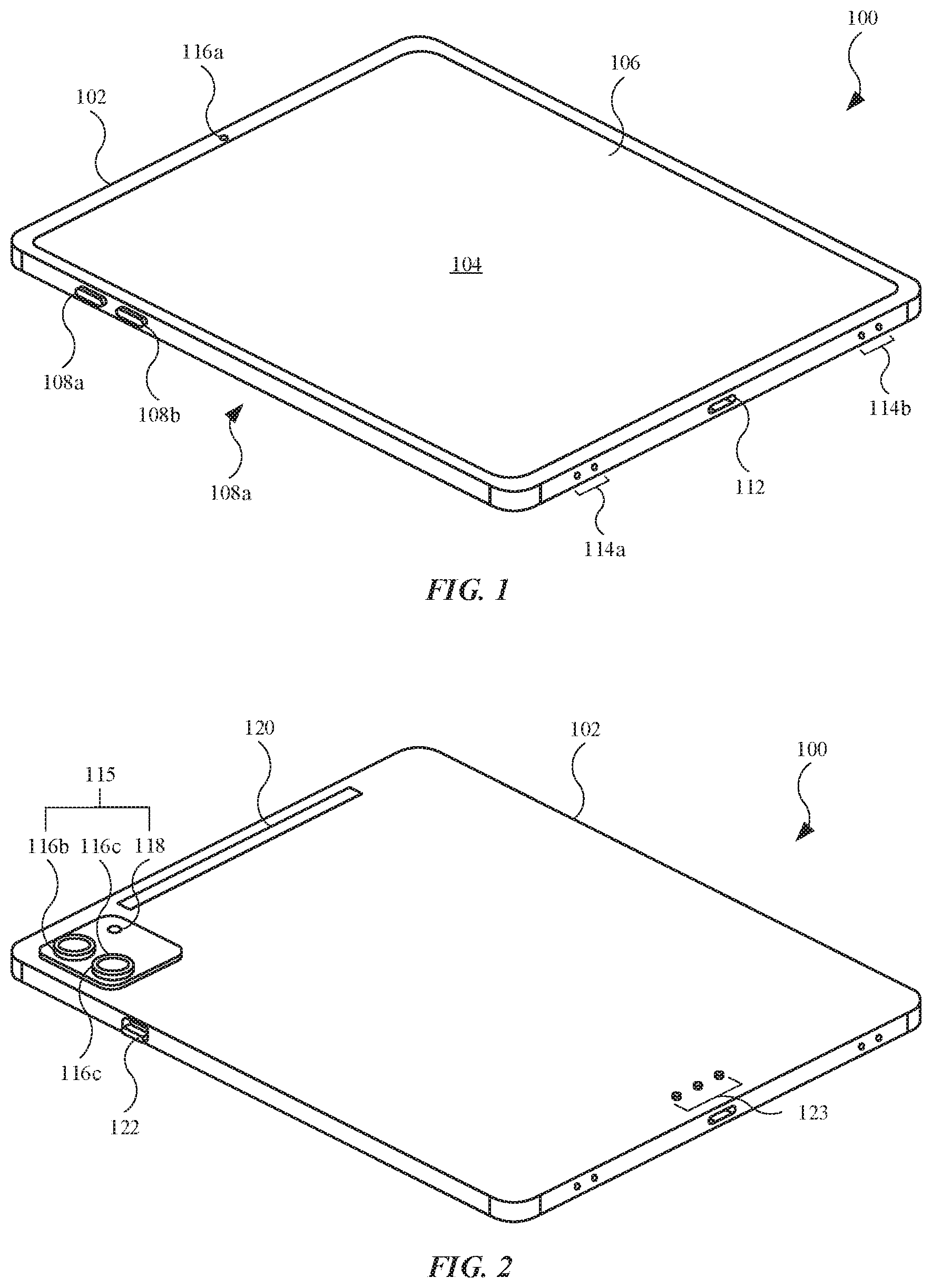 Patent US11775006 — Electronic device with magnetic field sensor design for detection of multiple accessories — Figure 1