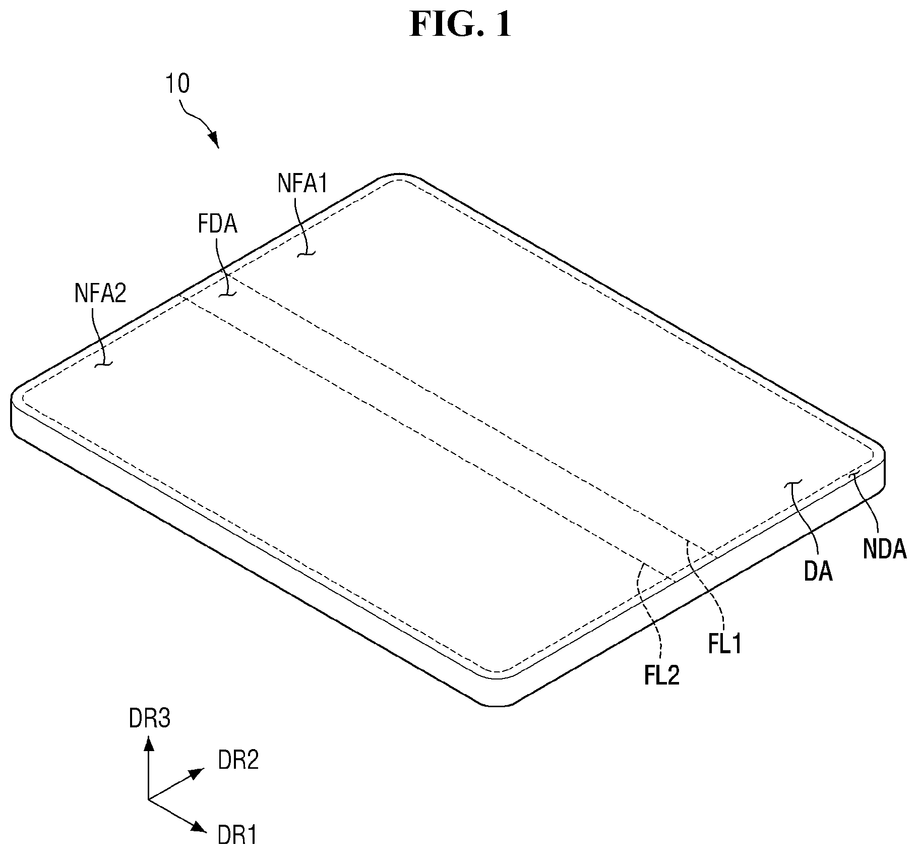 Patent US11775020 — Display device and method of manufacturing the same — Figure 1