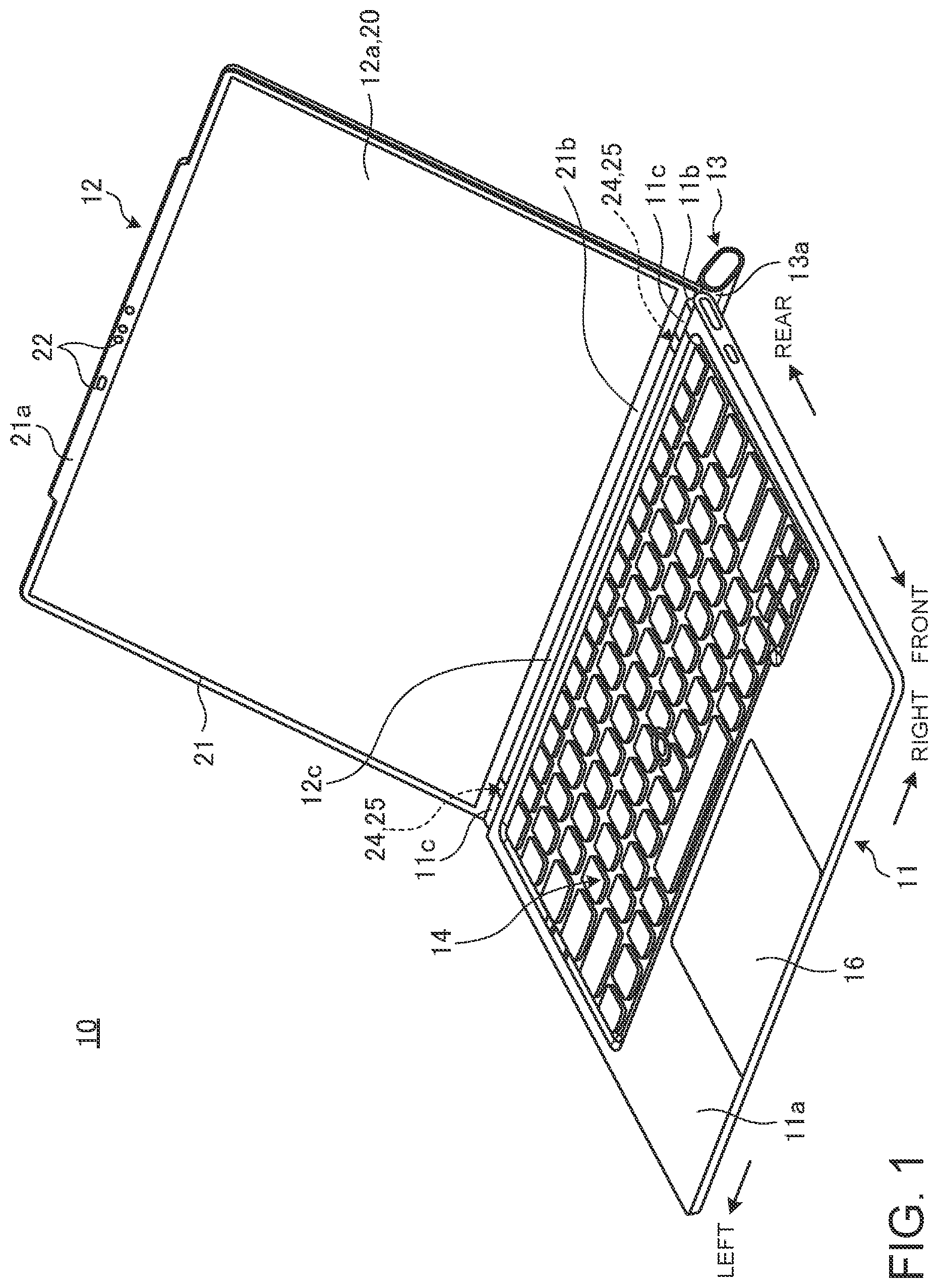 Patent US11775027 — Electronic apparatus — Figure 1