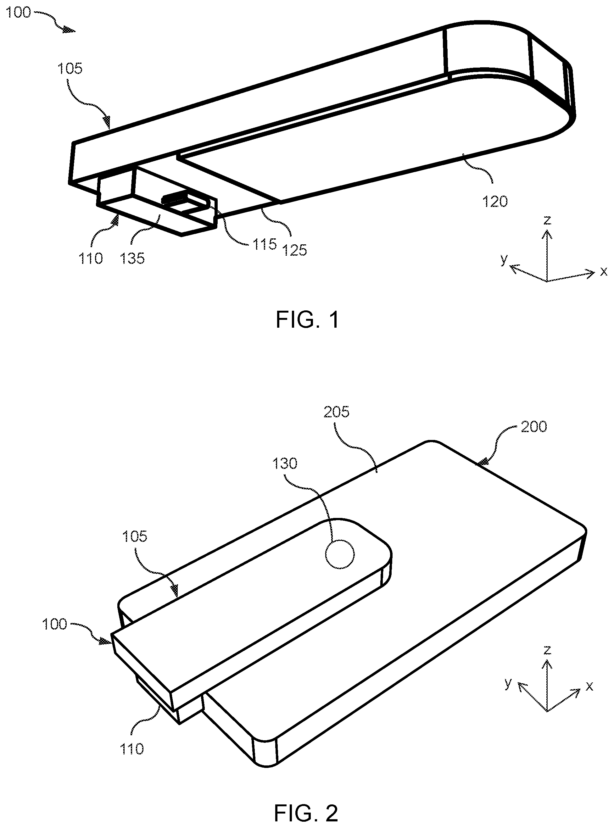 Patent US11775049 Figure 1 – Device attachment systems and methods to facilitate sensor capability in devices