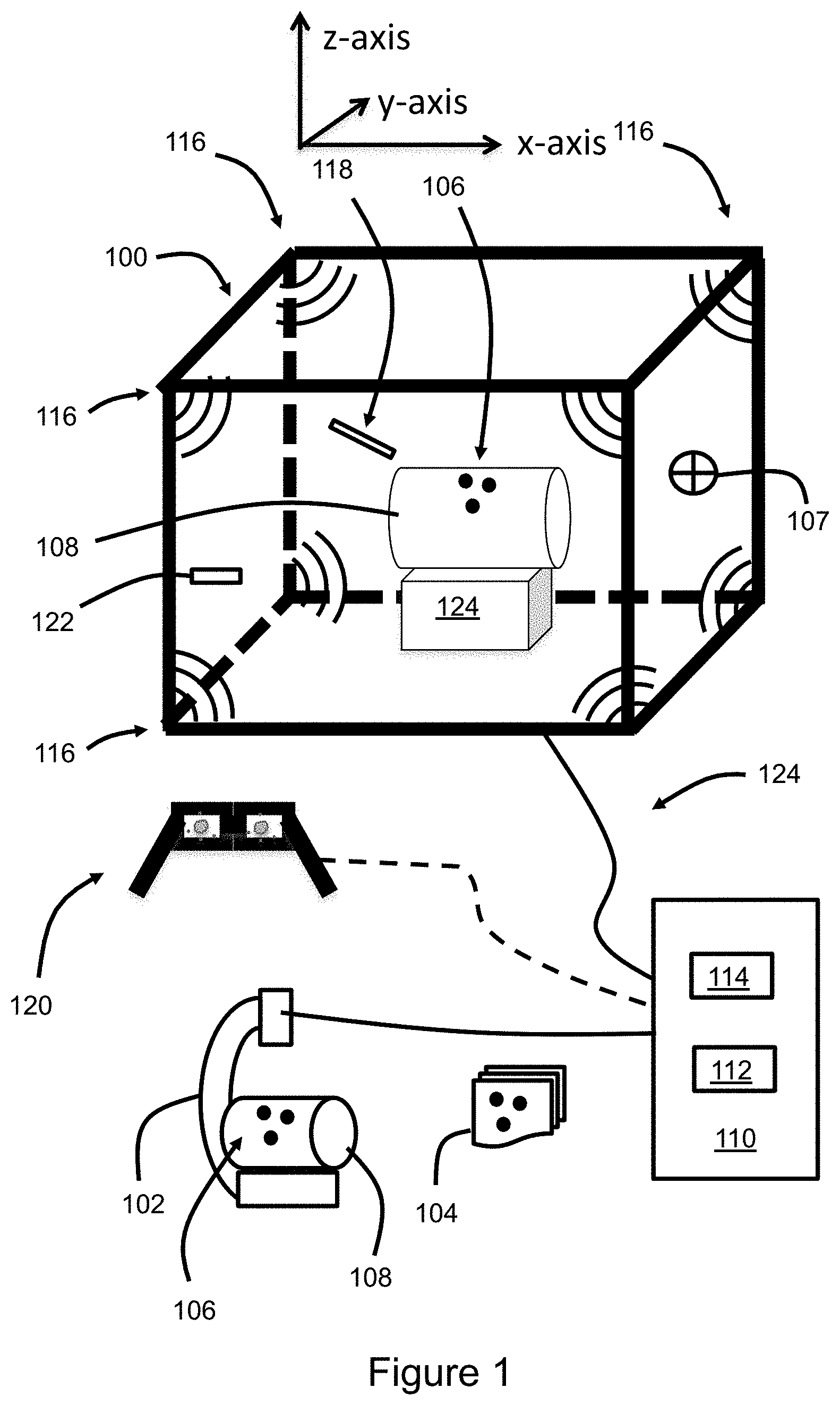 Patent US11775052 Figure 1 – Smart room system