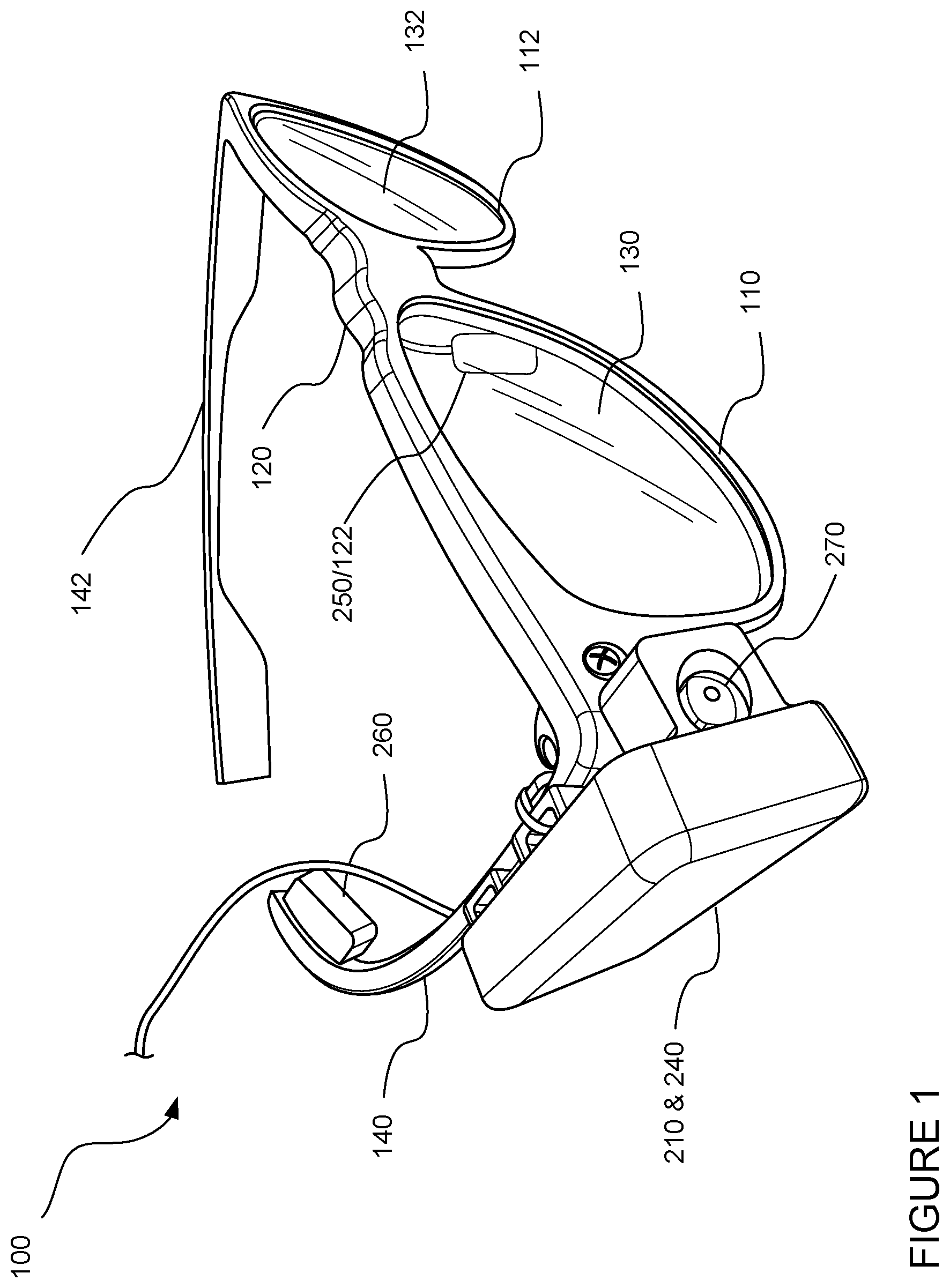 Patent US11775075 — Head and eye-based gesture recognition — Figure 1