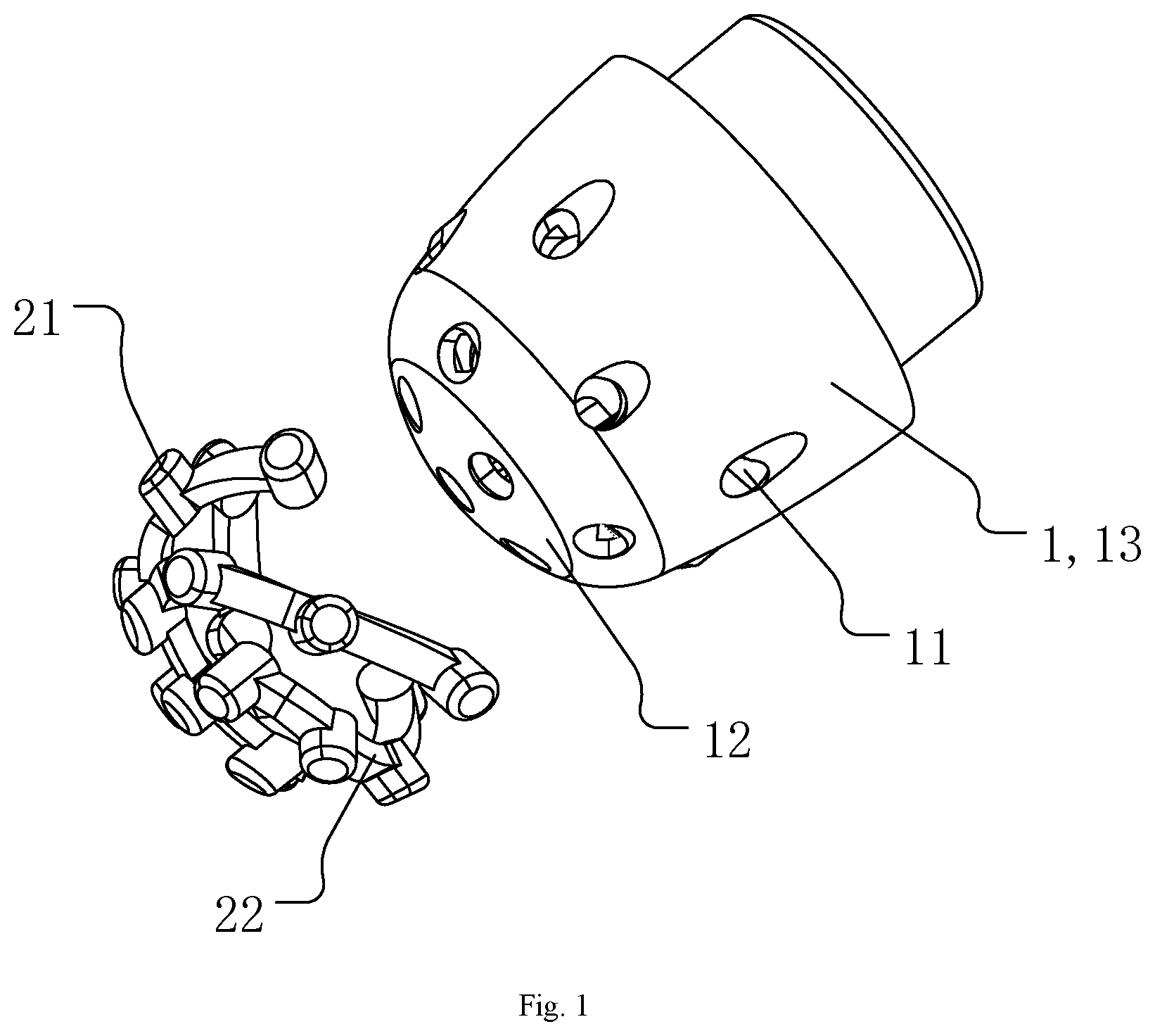 Patent US11775085 — Stylus tip structure, and passive capacitive stylus — Figure 1