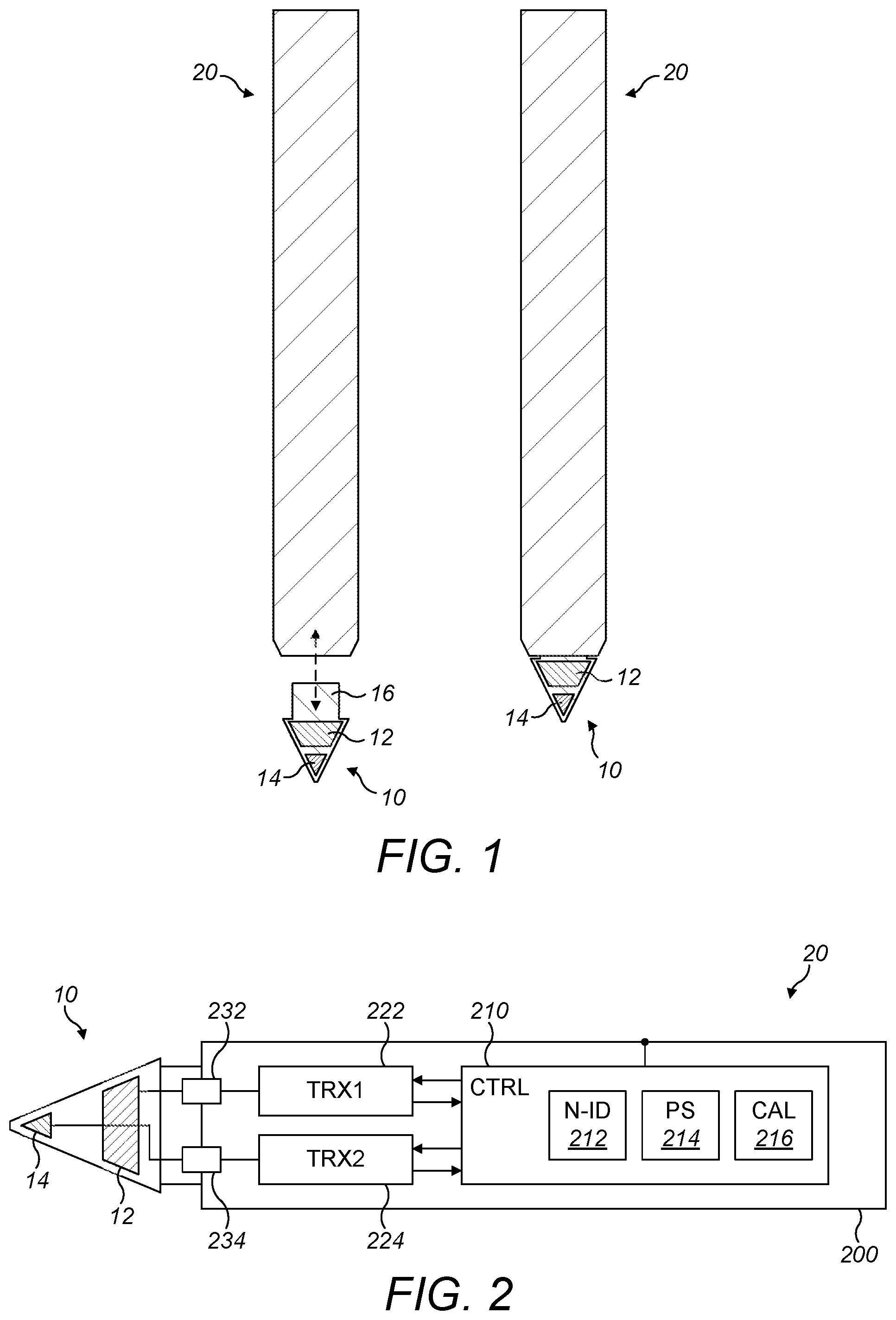 Patent US11775086 — Stylus nib design and accuracy improvement — Figure 1