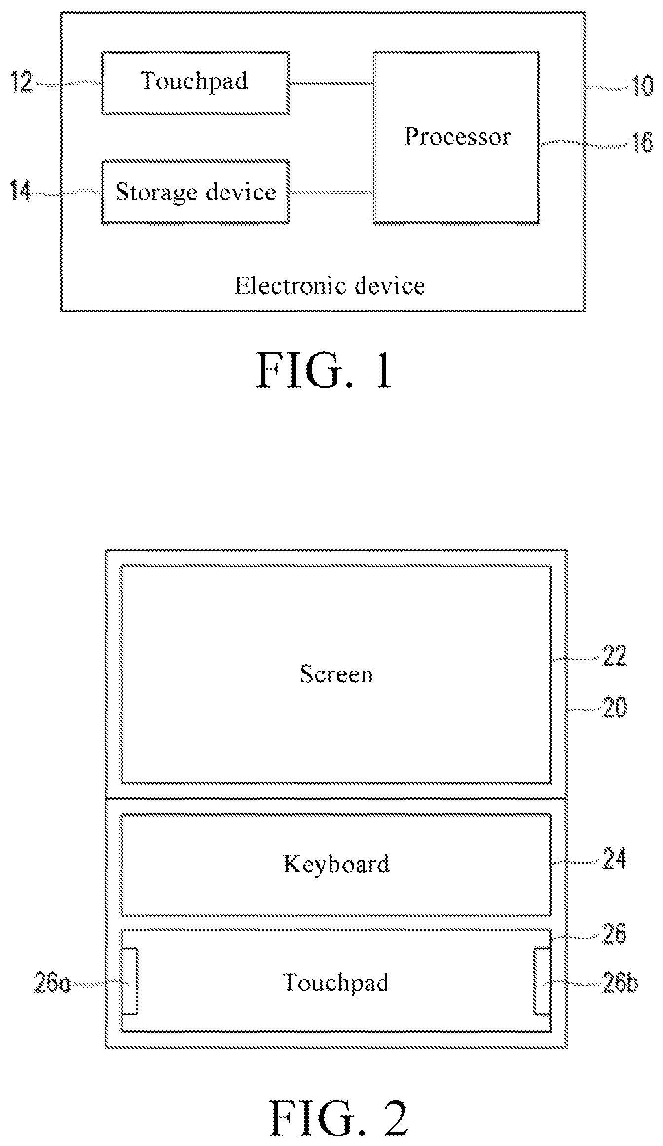 Patent US11775087 — Electronic device and touch operation method for the same — Figure 1