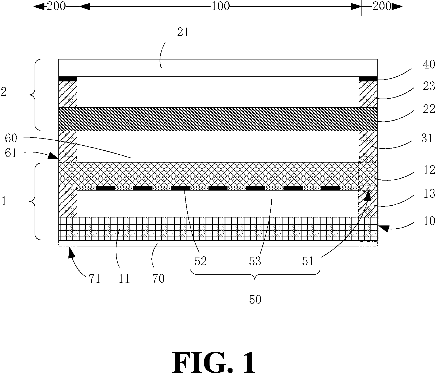 Patent US11775093 — Touch display device — Figure 1