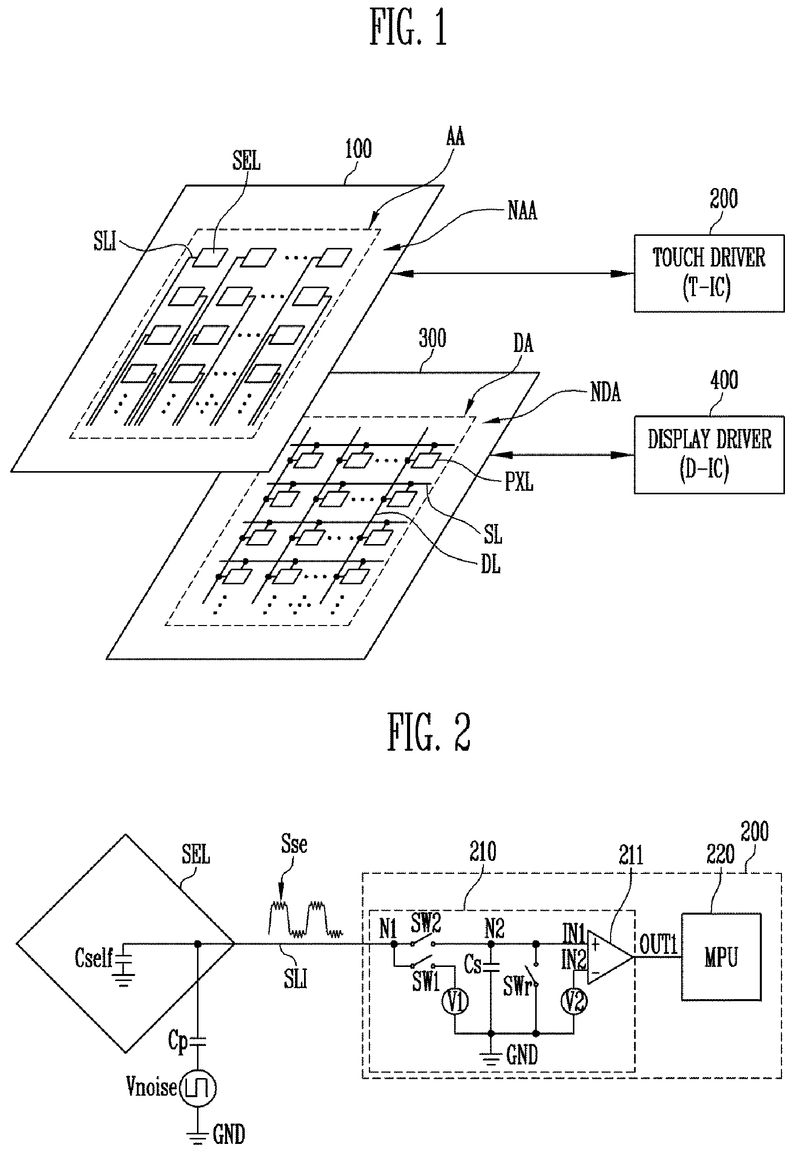 Patent US11775123 — Touch sensor and method of driving the same — Figure 1