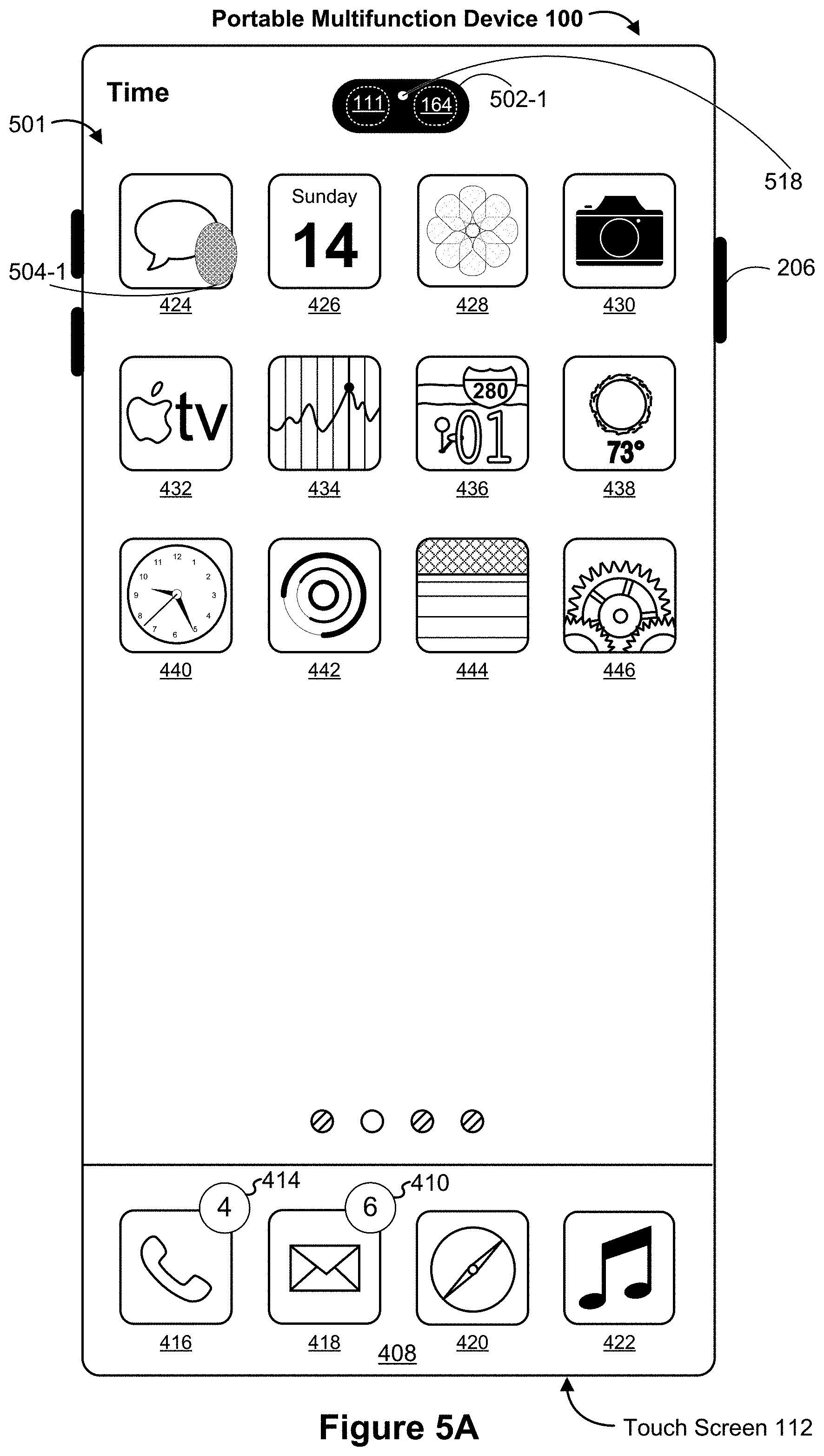 Patent US11775128 Figure 7 – Devices, methods, and graphical user interfaces for updating a session region