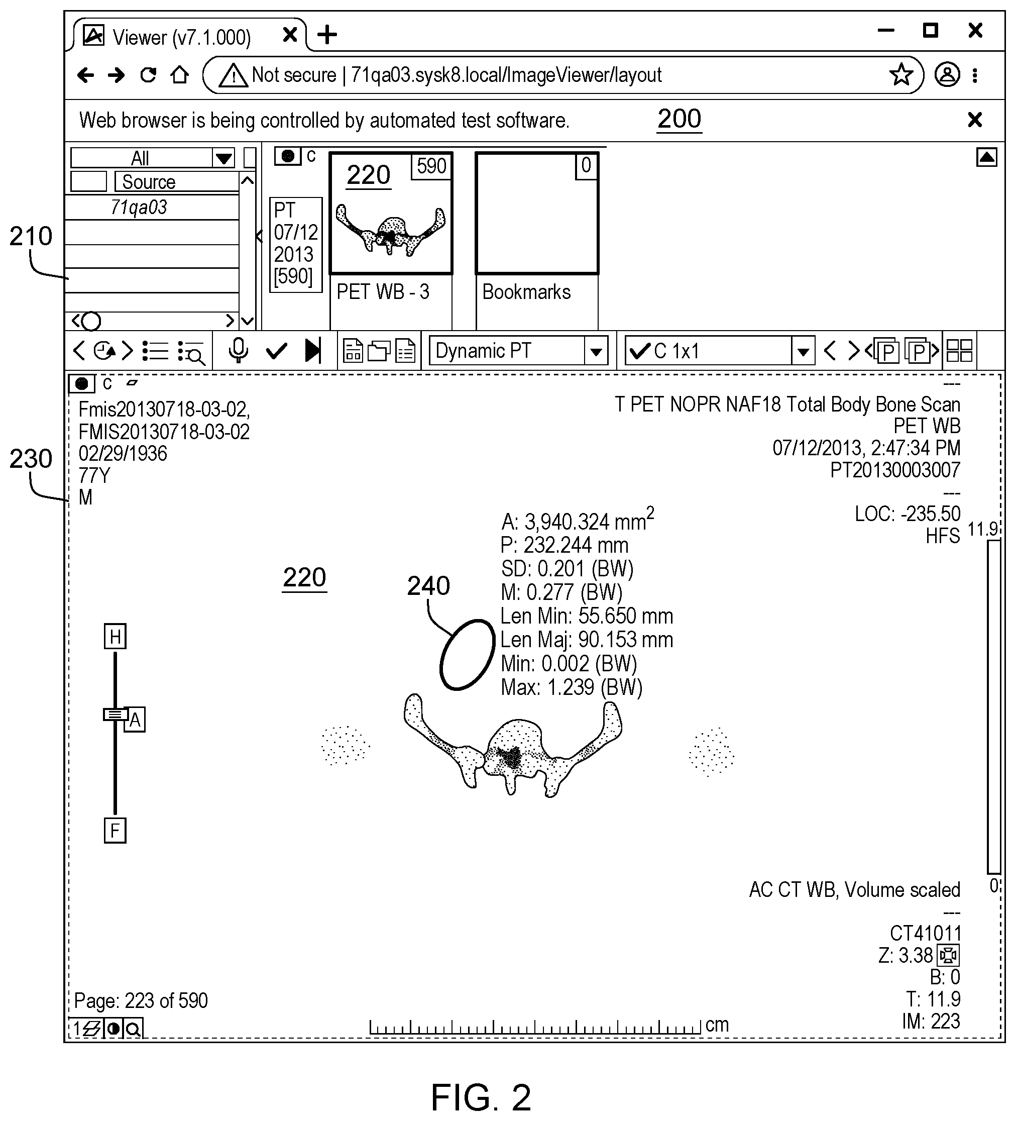 Patent US11775153 Figure 2 – Assessing measurement errors in software calculations