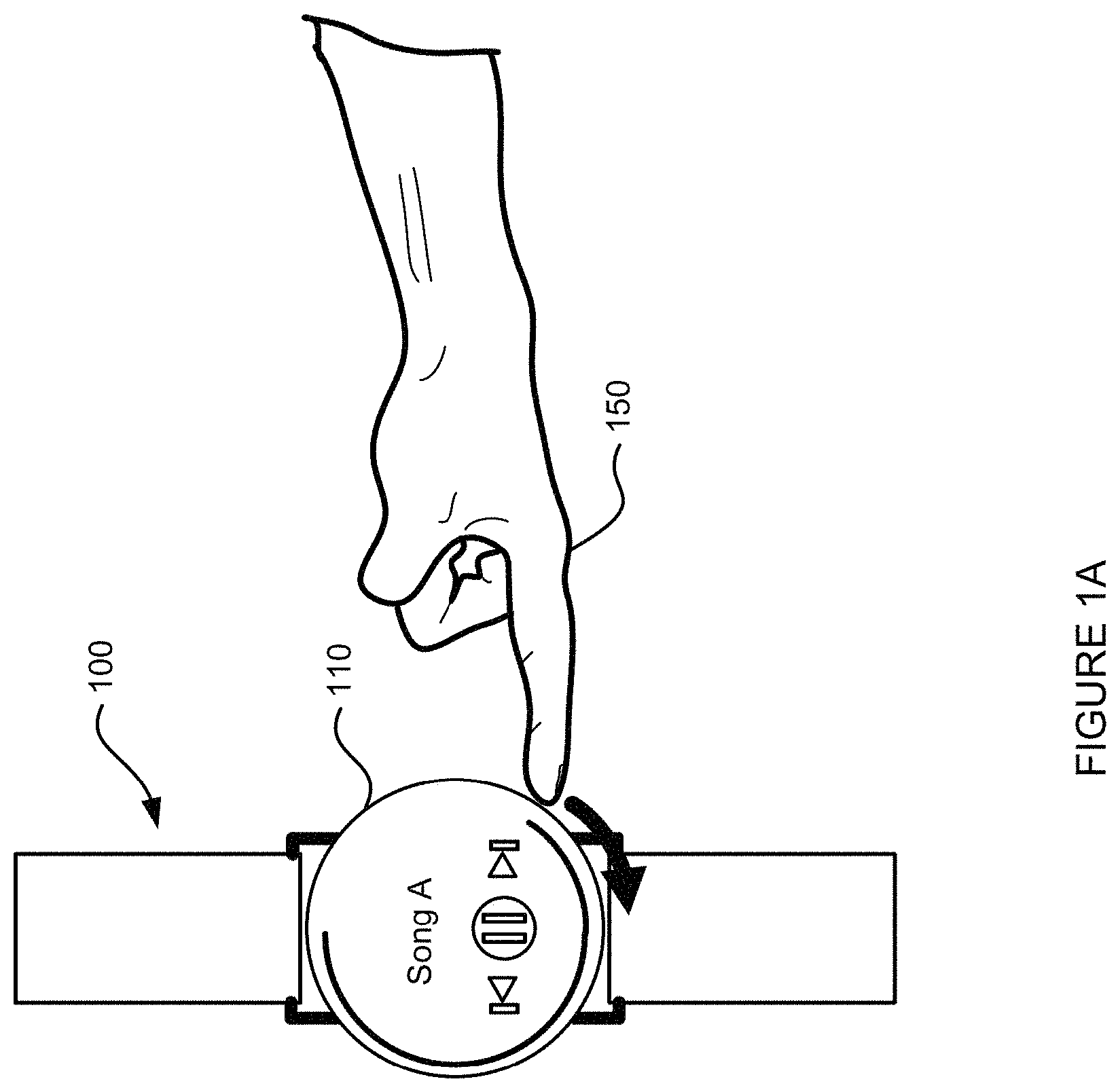 Patent US11775167 — Gesture recognition on watch bezel using strain gauges — Figure 1