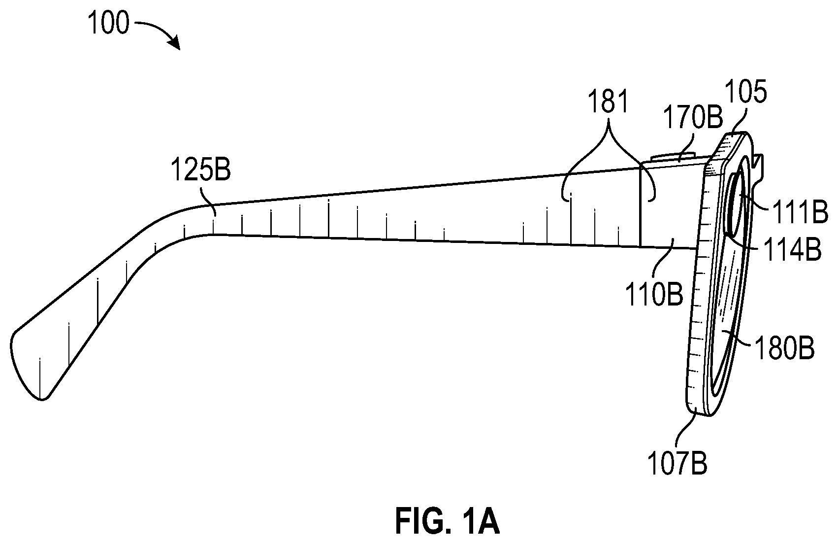 Patent US11775168 — Eyewear device user interface — Figure 1