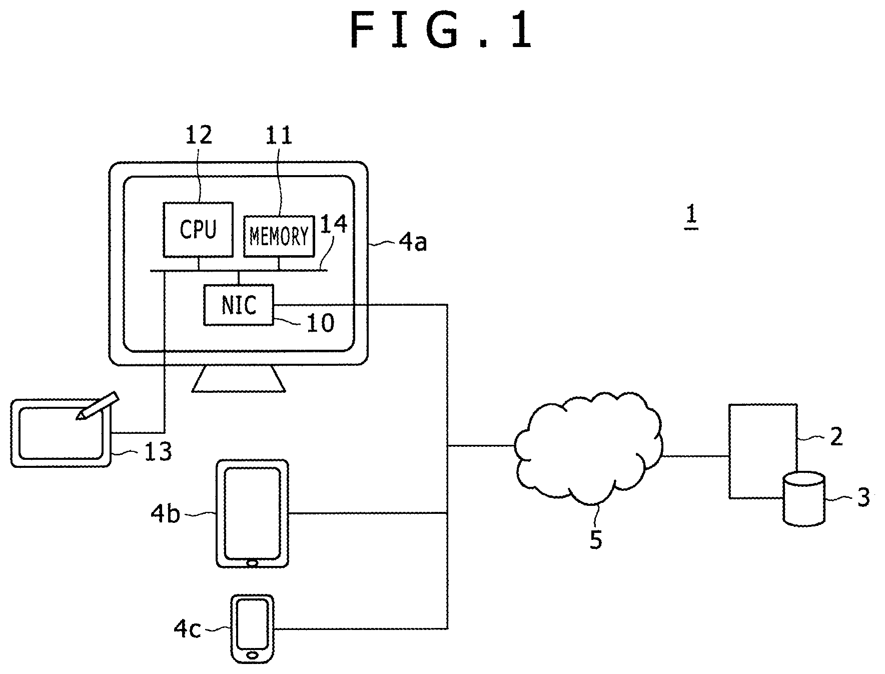 Patent US11775176 — Terminal device, data management system, and server device — Figure 1