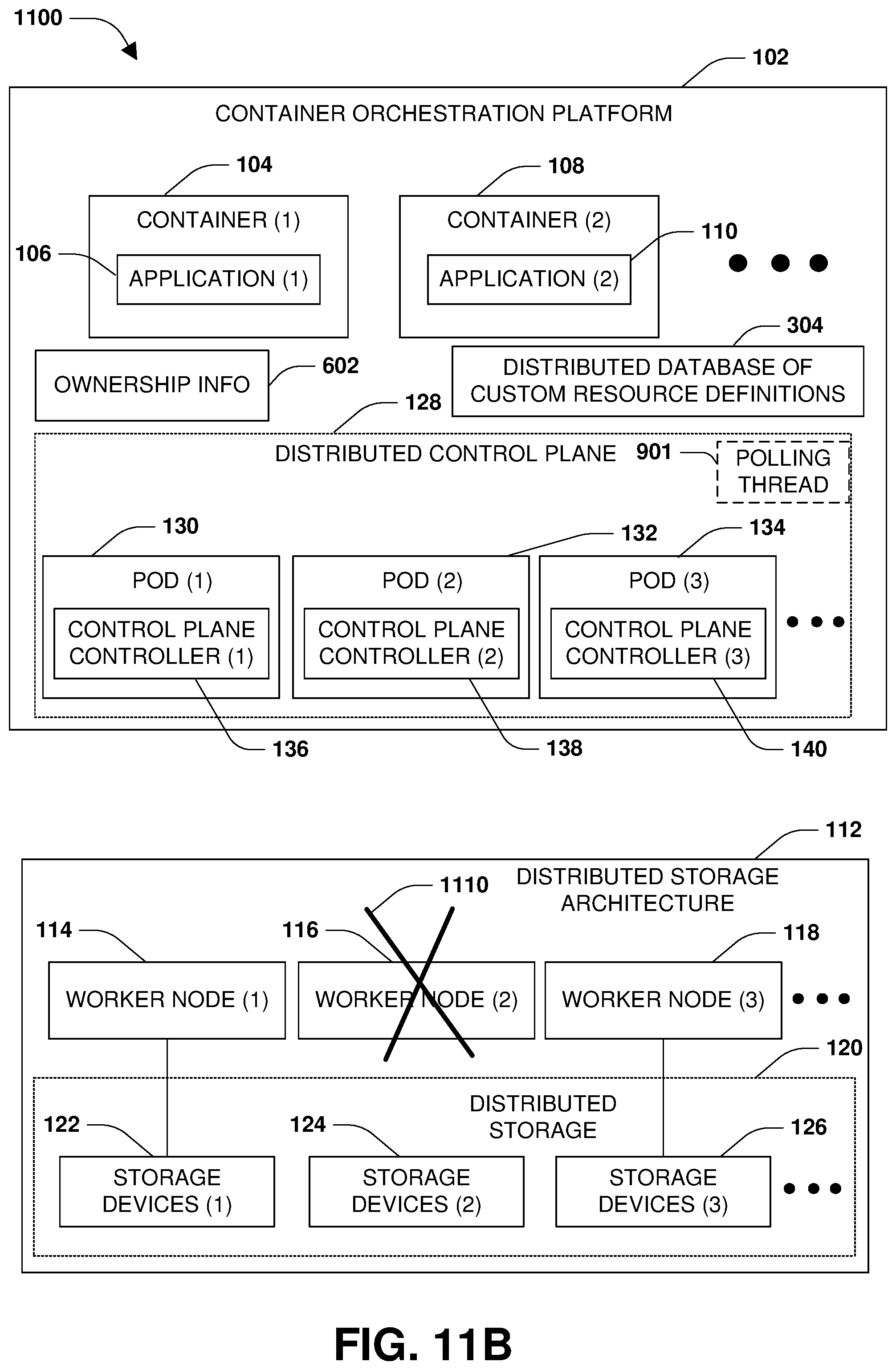 Patent US11775204 Figure 15 – Distributed control plane for facilitating communication between a container orchestration platform and a distributed storage architecture
