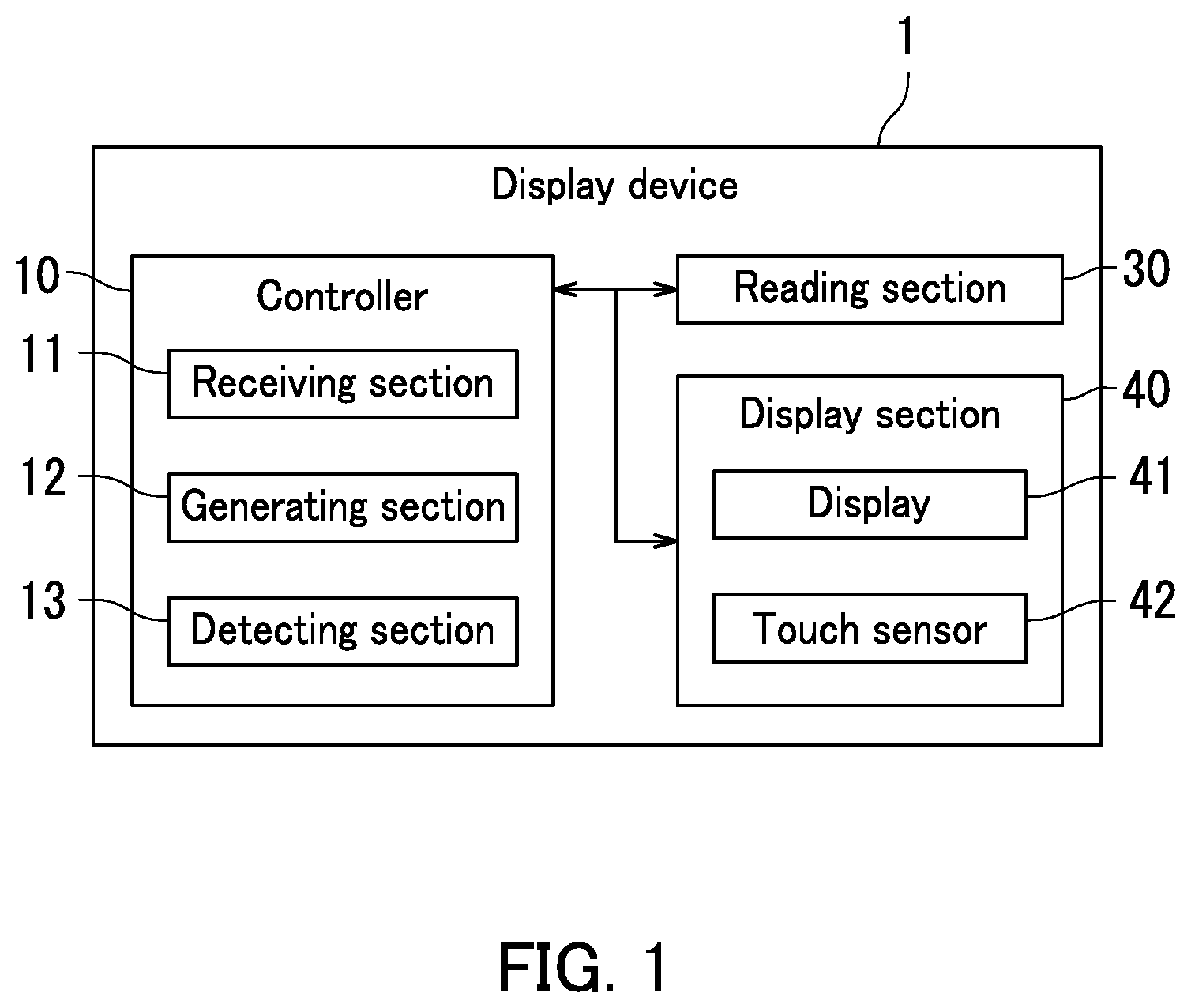 Patent US11775237 — Display device capable of displaying preview image — Figure 1