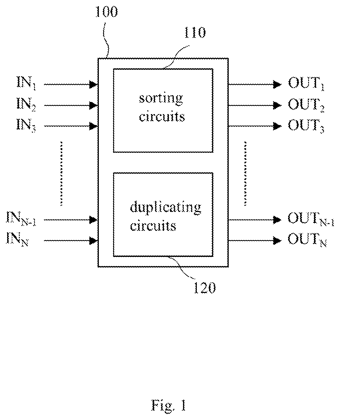 Patent US11775255 — Sorting device — Figure 1