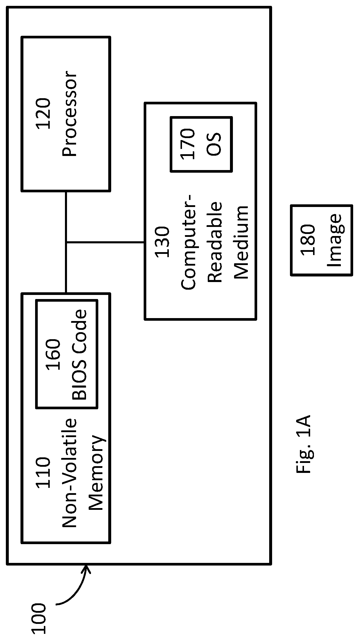 Patent US11775315 — BIOS code to store operating systems on computer-readable media — Figure 1