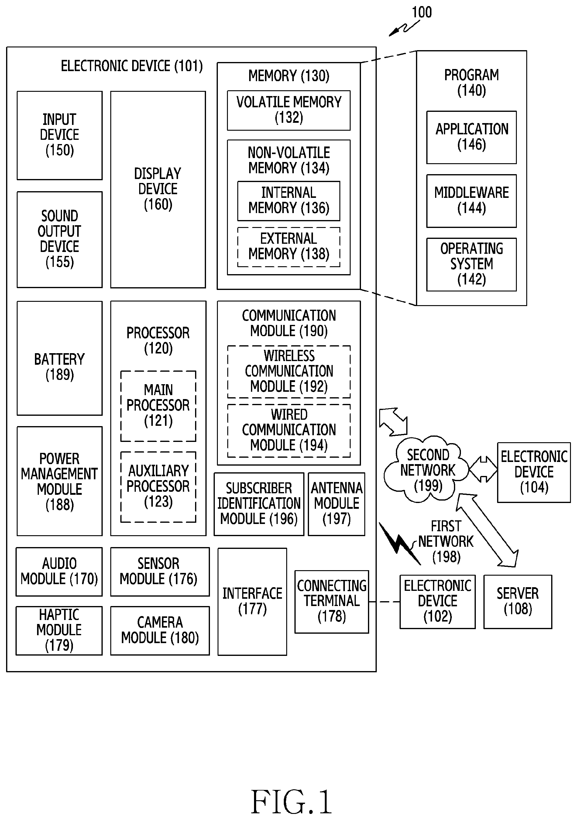 Patent US11775319 — Method for preloading application based on history and condition and electronic device supporting same — Figure 1