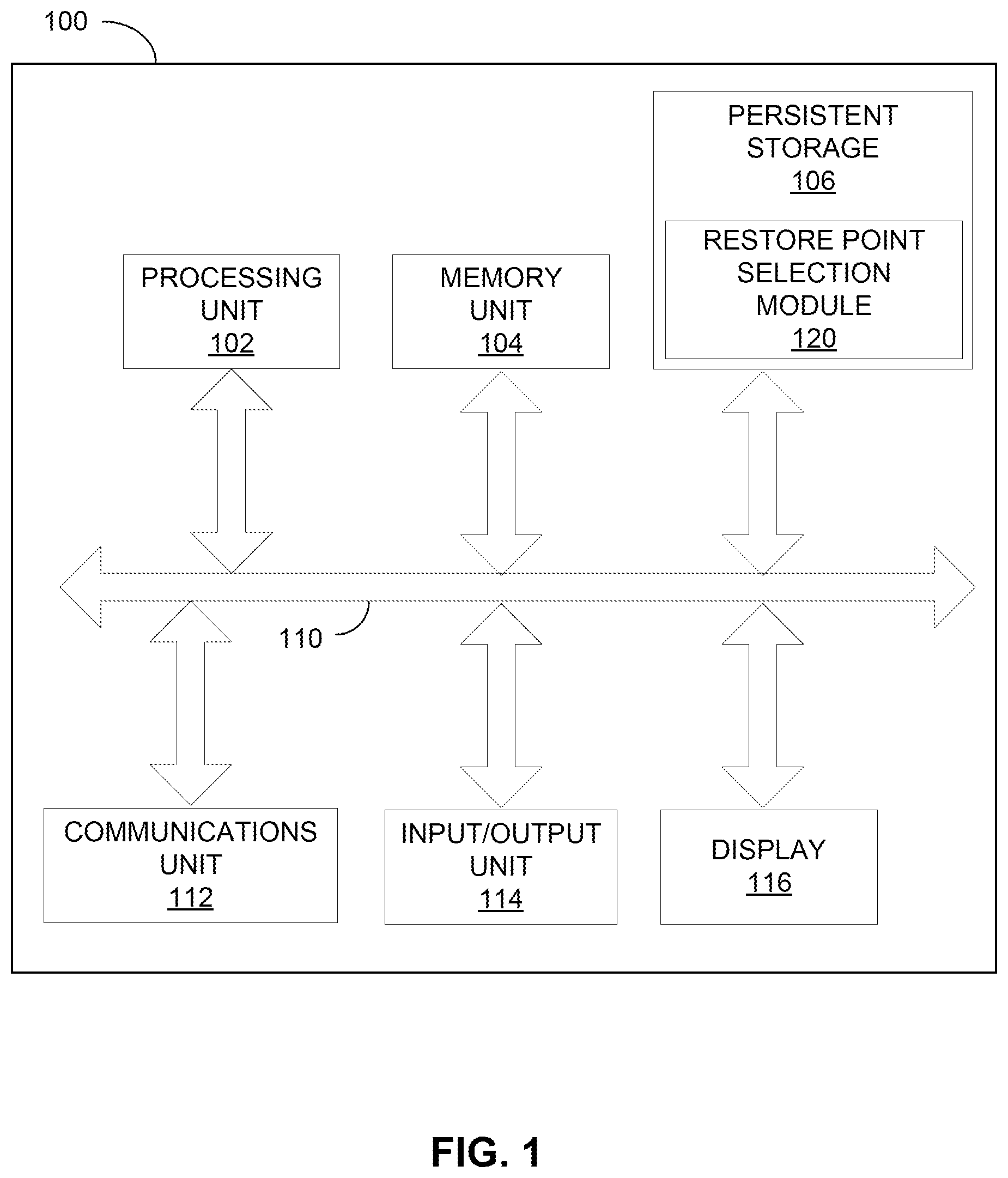 Patent US11775399 Figure 1 – Efficient recovery in continuous data protection environments