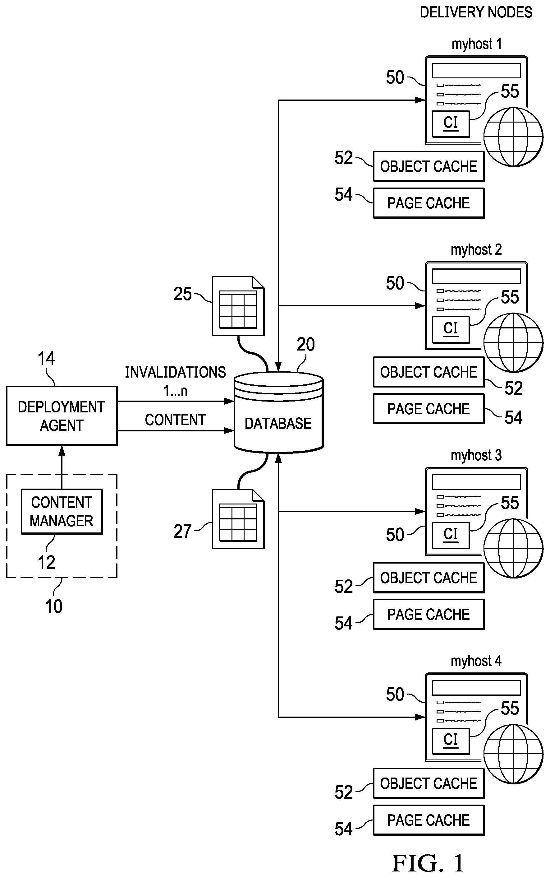 Patent US11775436 Figure 1 – System and method for broadcast cache invalidation