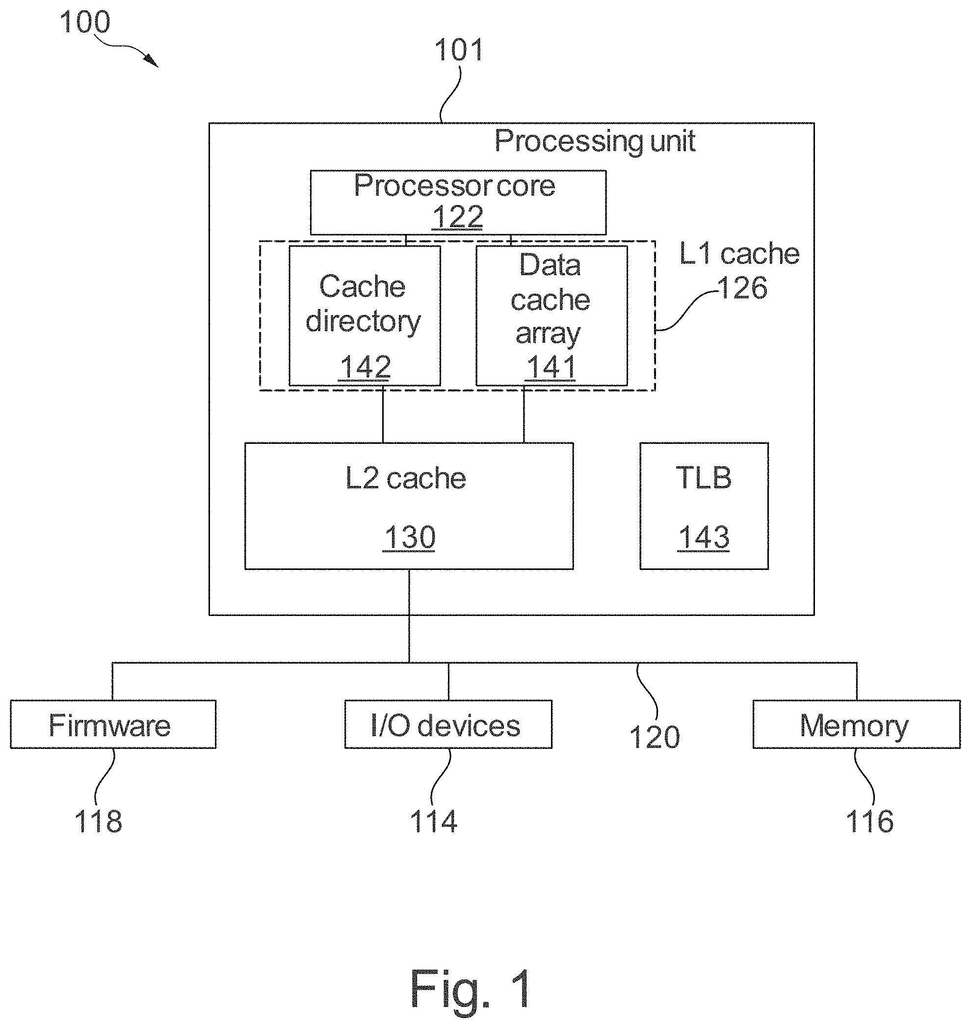 Patent US11775445 — Translation support for a virtual cache — Figure 1