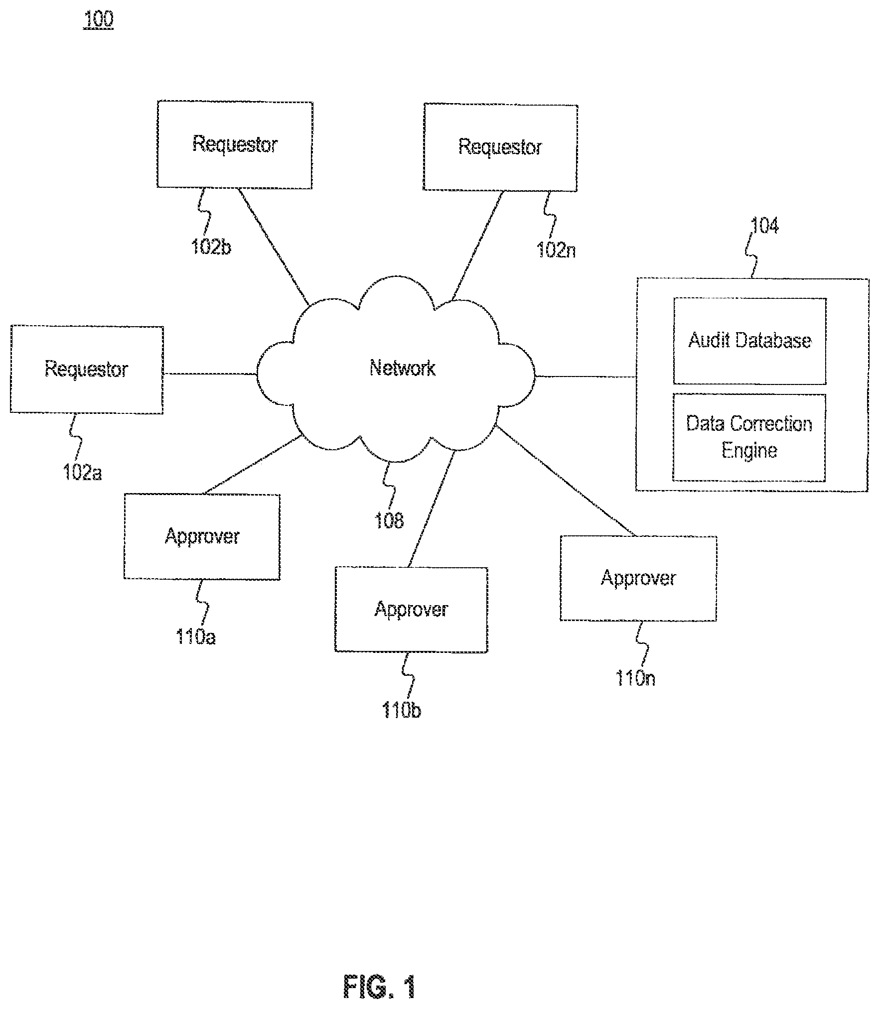 Patent US11775498 — Accelerated system and method for providing data correction — Figure 1