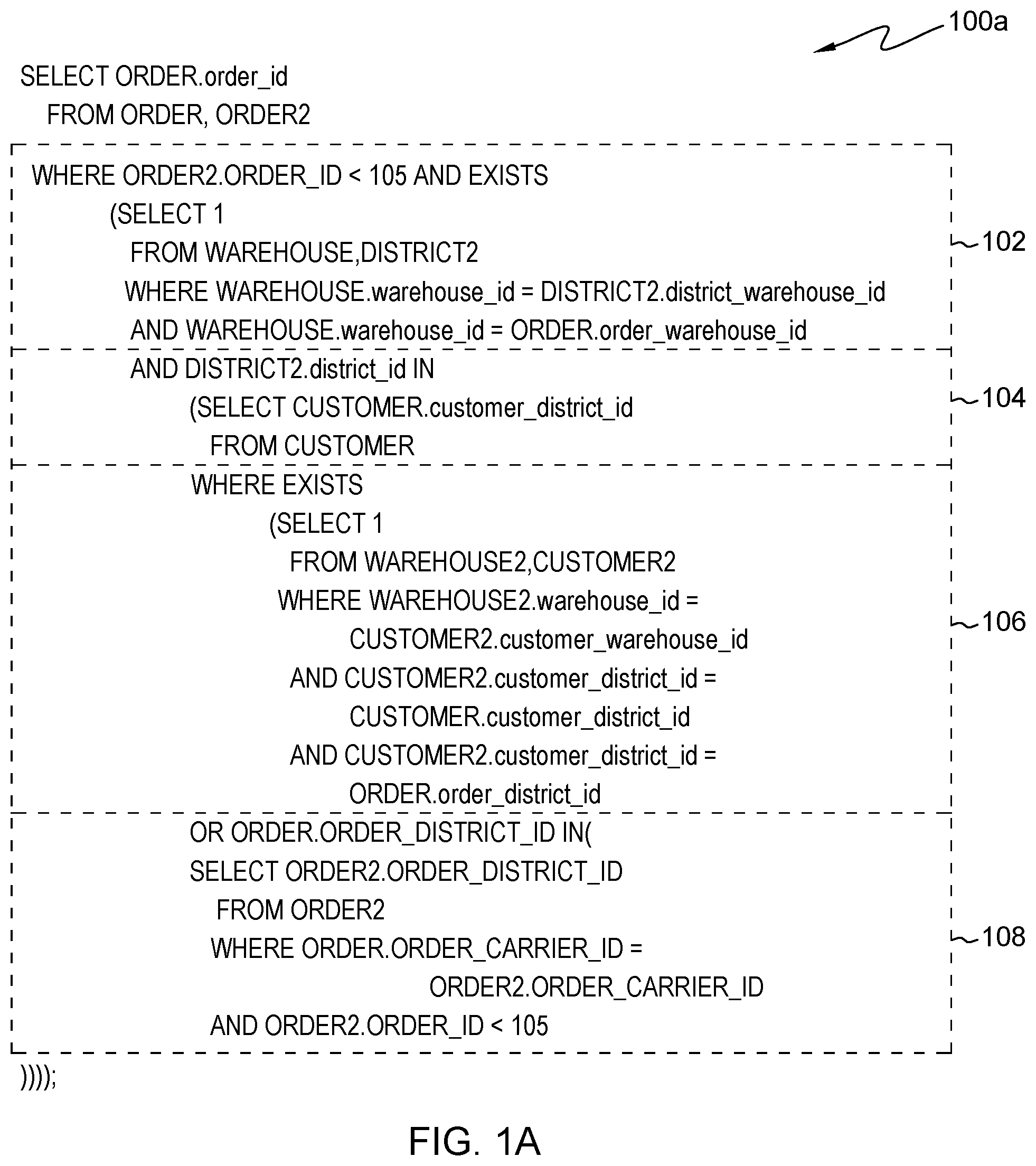 Patent US11775517 — Query content-based data generation — Figure 1