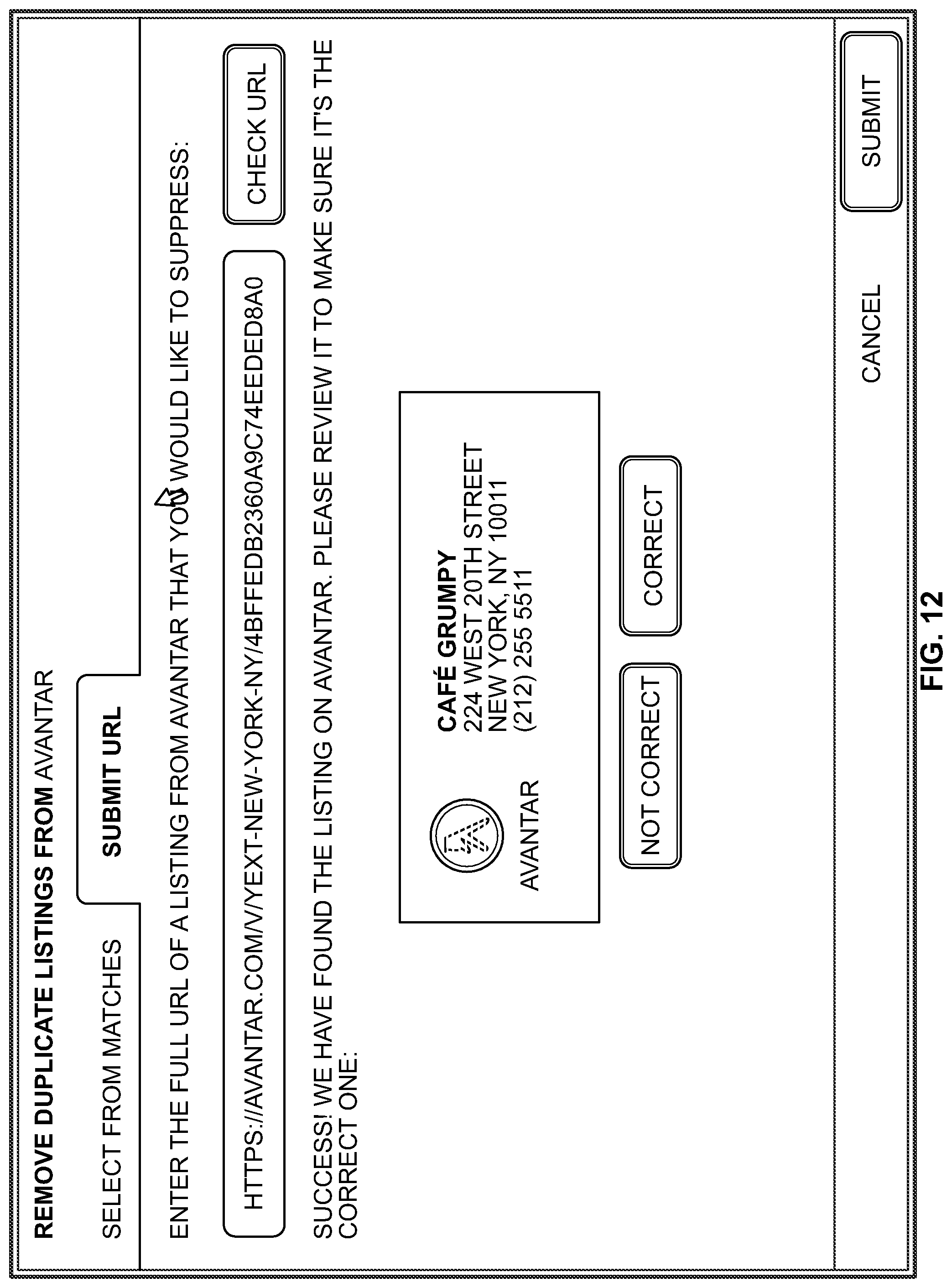 Patent US11775537 Figure 17 – Suppressing duplicate listings on a search provider system using API-based communications