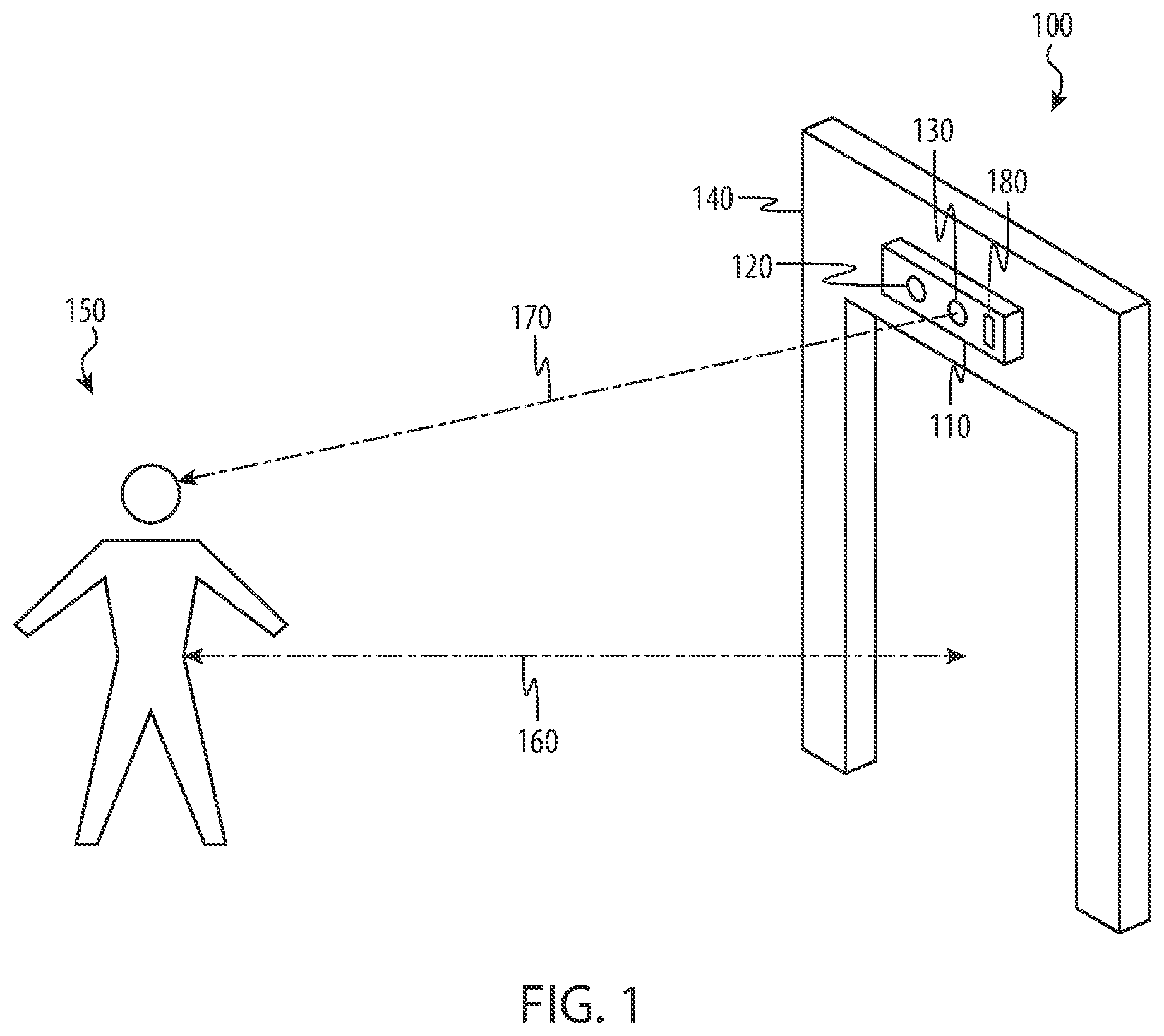 Patent US11775626 — Remote biometric identification and lighting — Figure 1