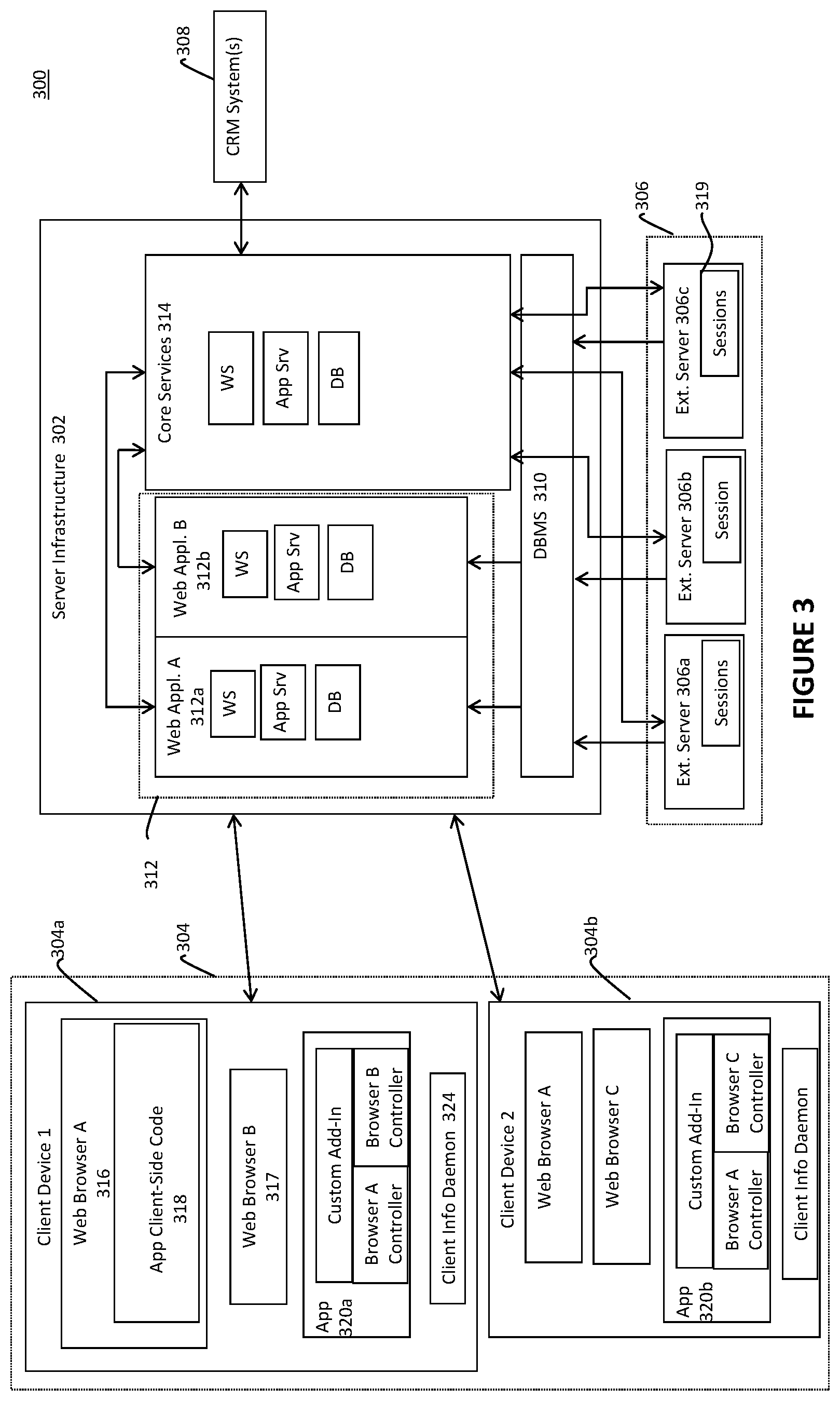 Patent US11775629 Figure 3 – Client device information for controlling access to web applications