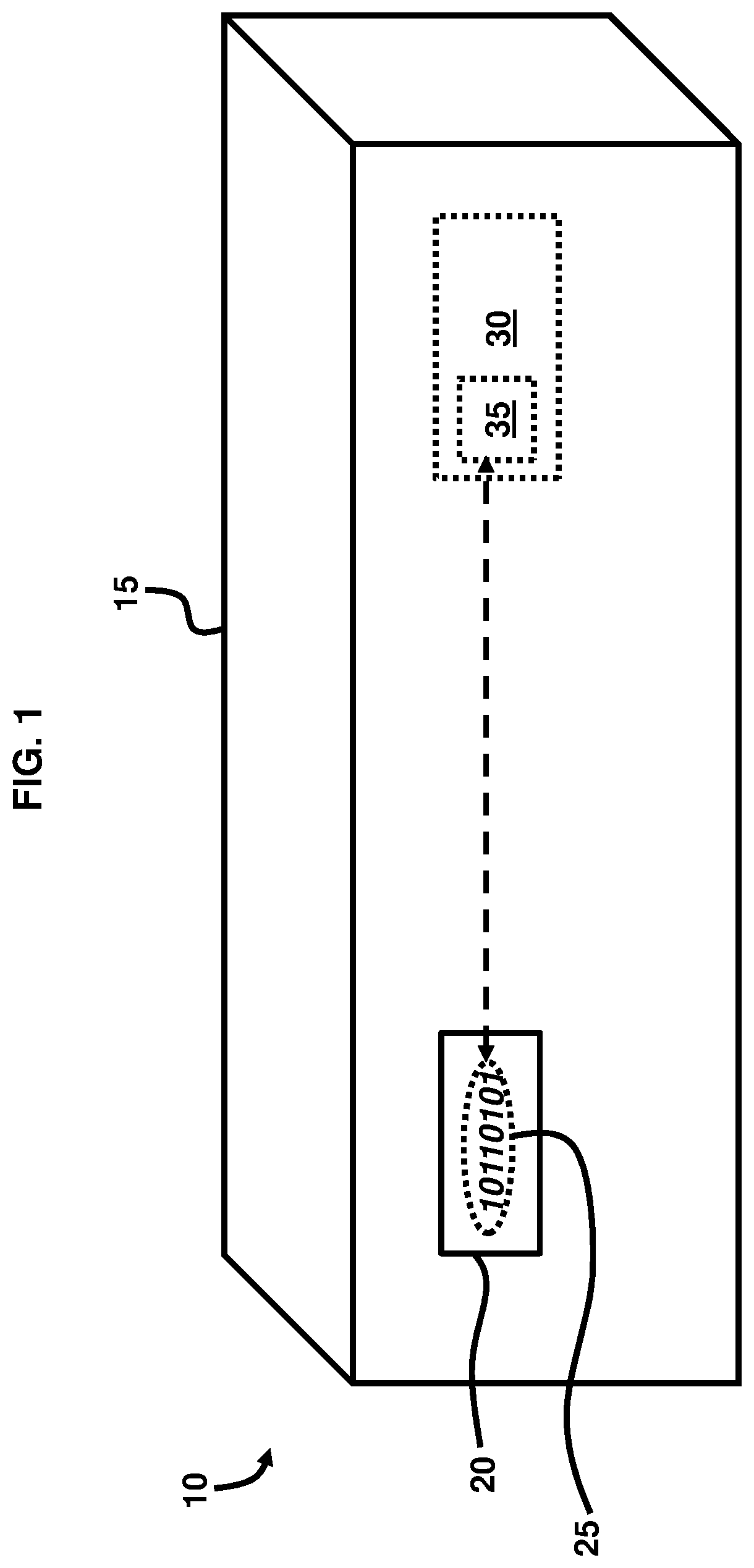 Patent US11775630 — Authentication of devices by indicators on device packaging — Figure 1