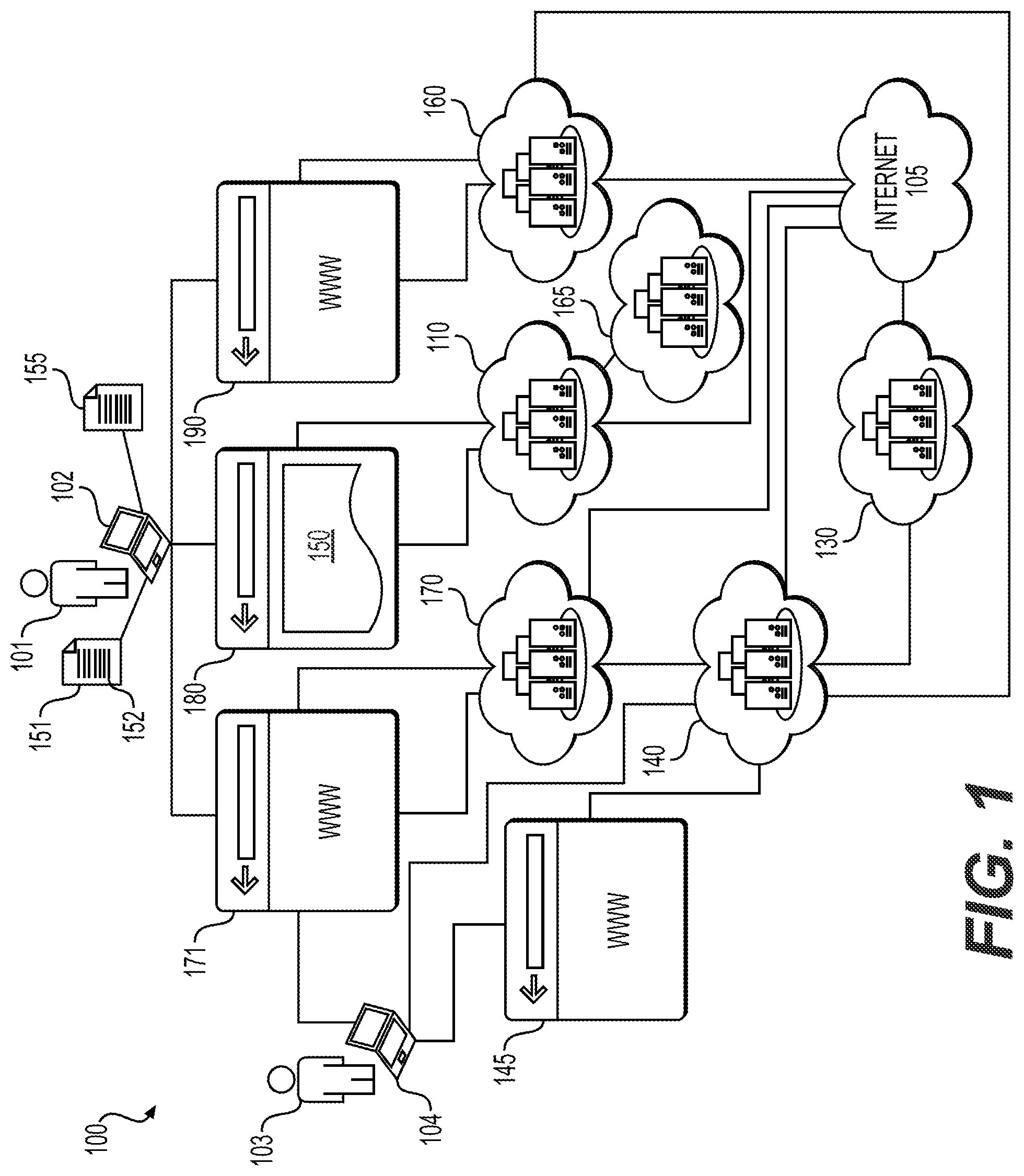 Patent US11775754 — Systems and methods for improved user-reviewer interaction using enhanced electronic documents linked to online documents — Figure 1