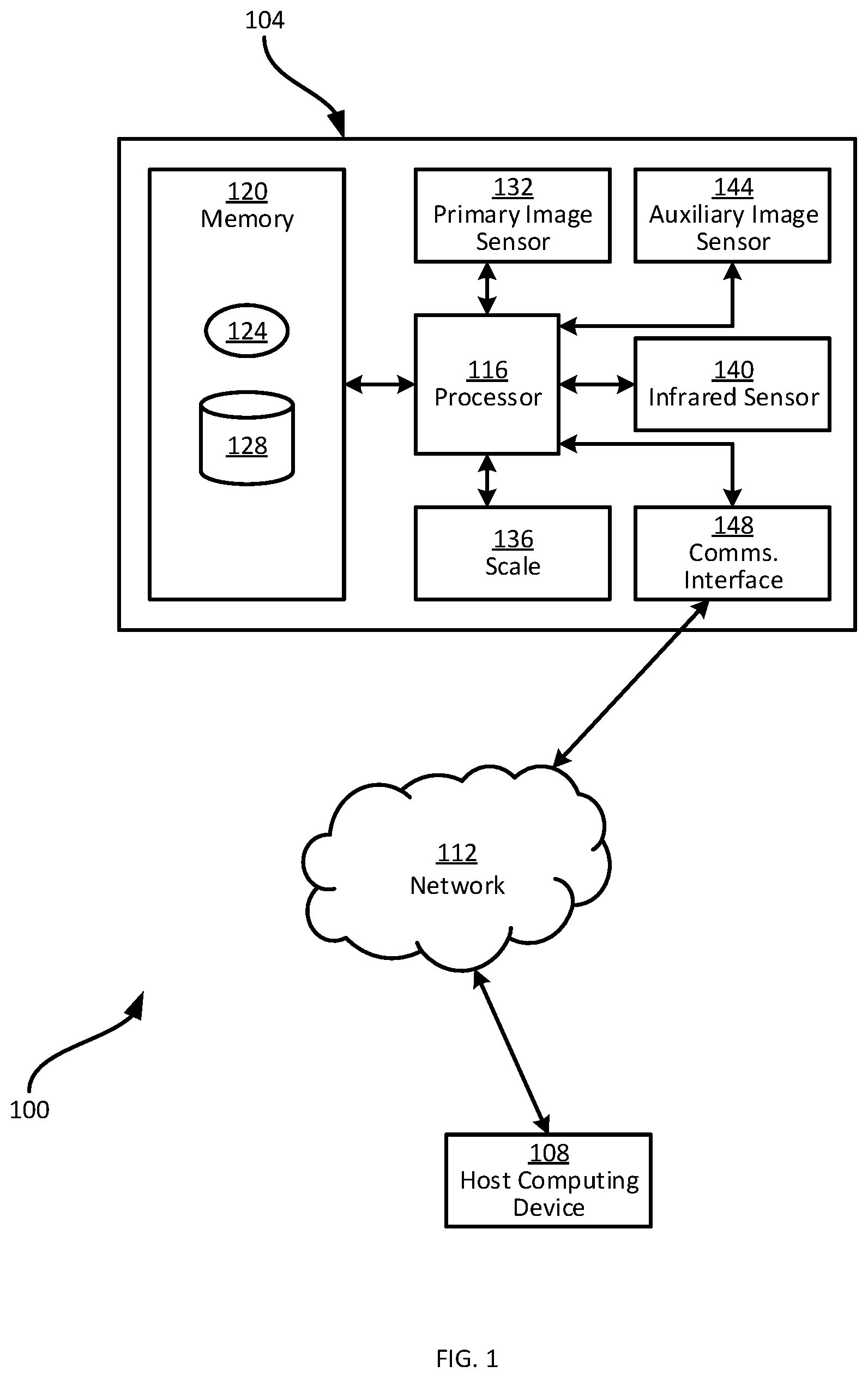 Patent US11775782 Figure 1 – System and method of selective auxiliary data capture