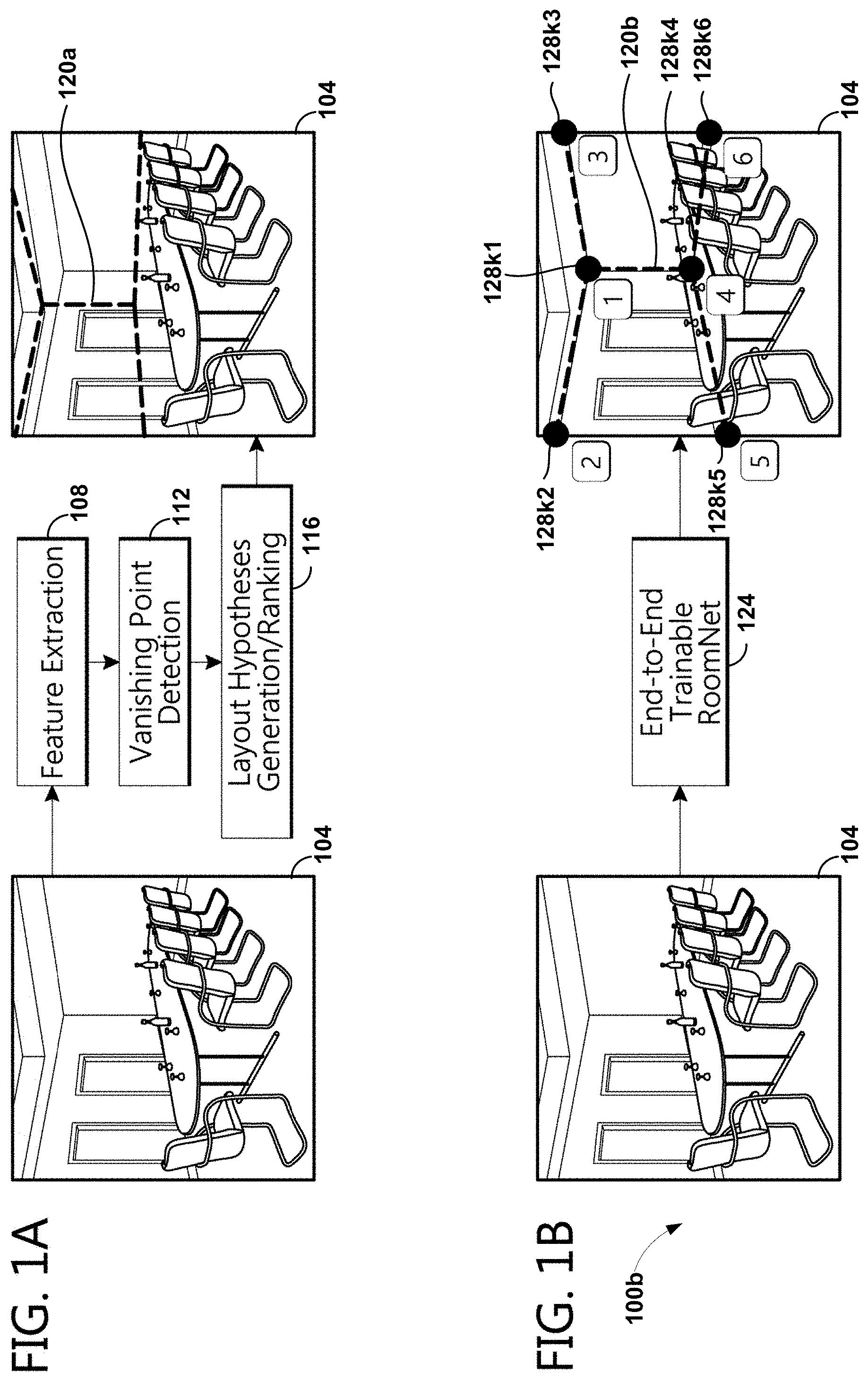 Patent US11775835 — Room layout estimation methods and techniques — Figure 1