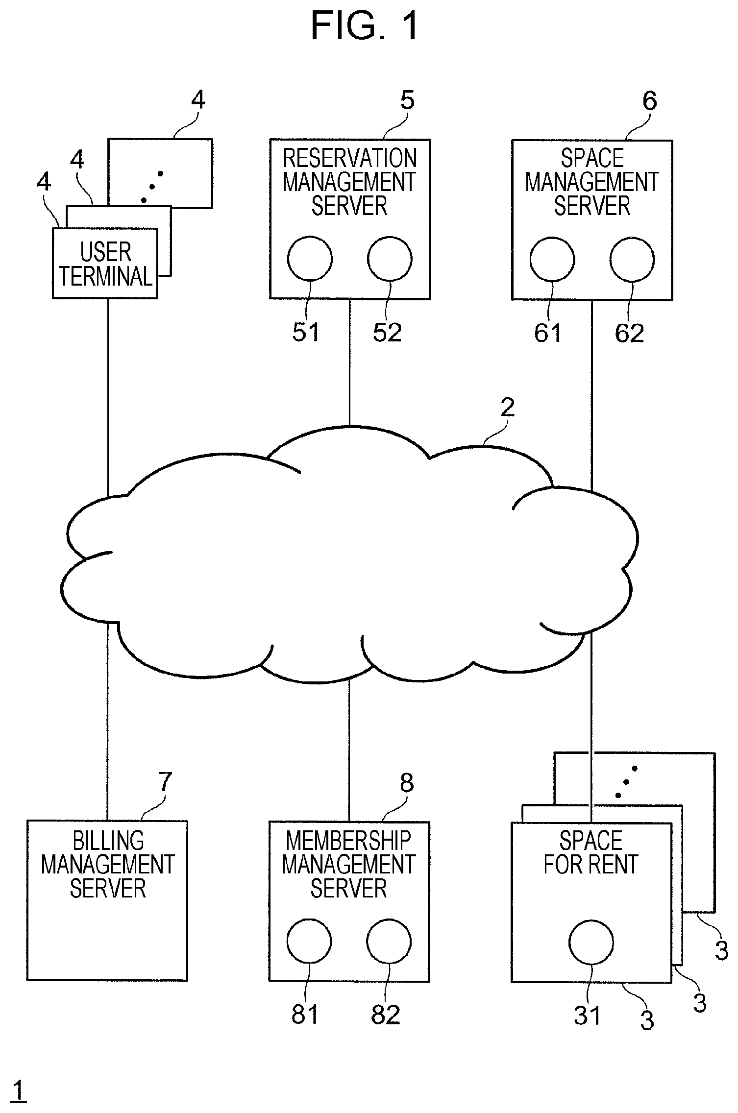 Patent US11775879 — Apparatus, room, management system, and non-transitory computer readable medium — Figure 1