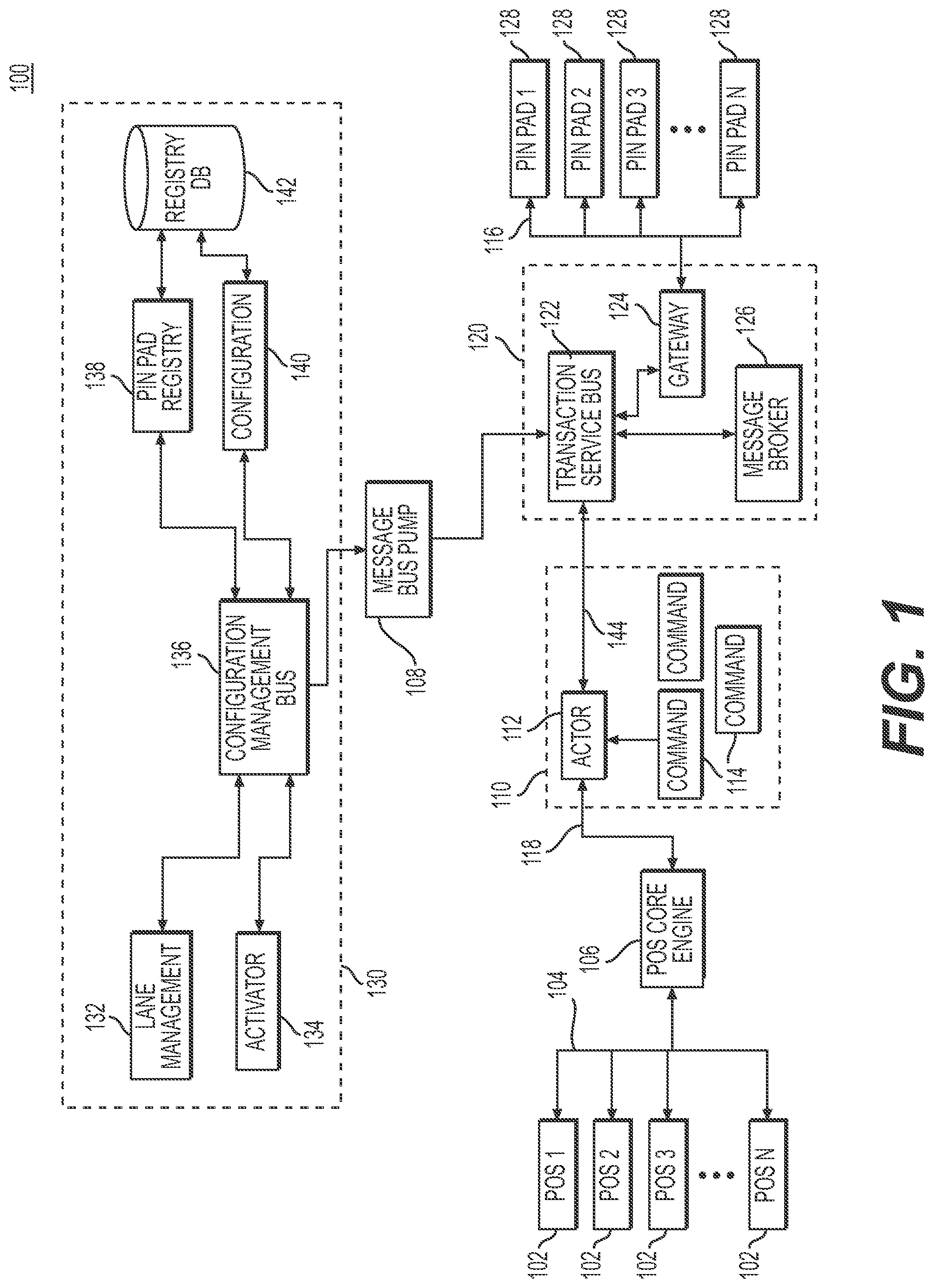 Patent US11775970 — Systems and methods for cloud based PIN pad transaction generation — Figure 1