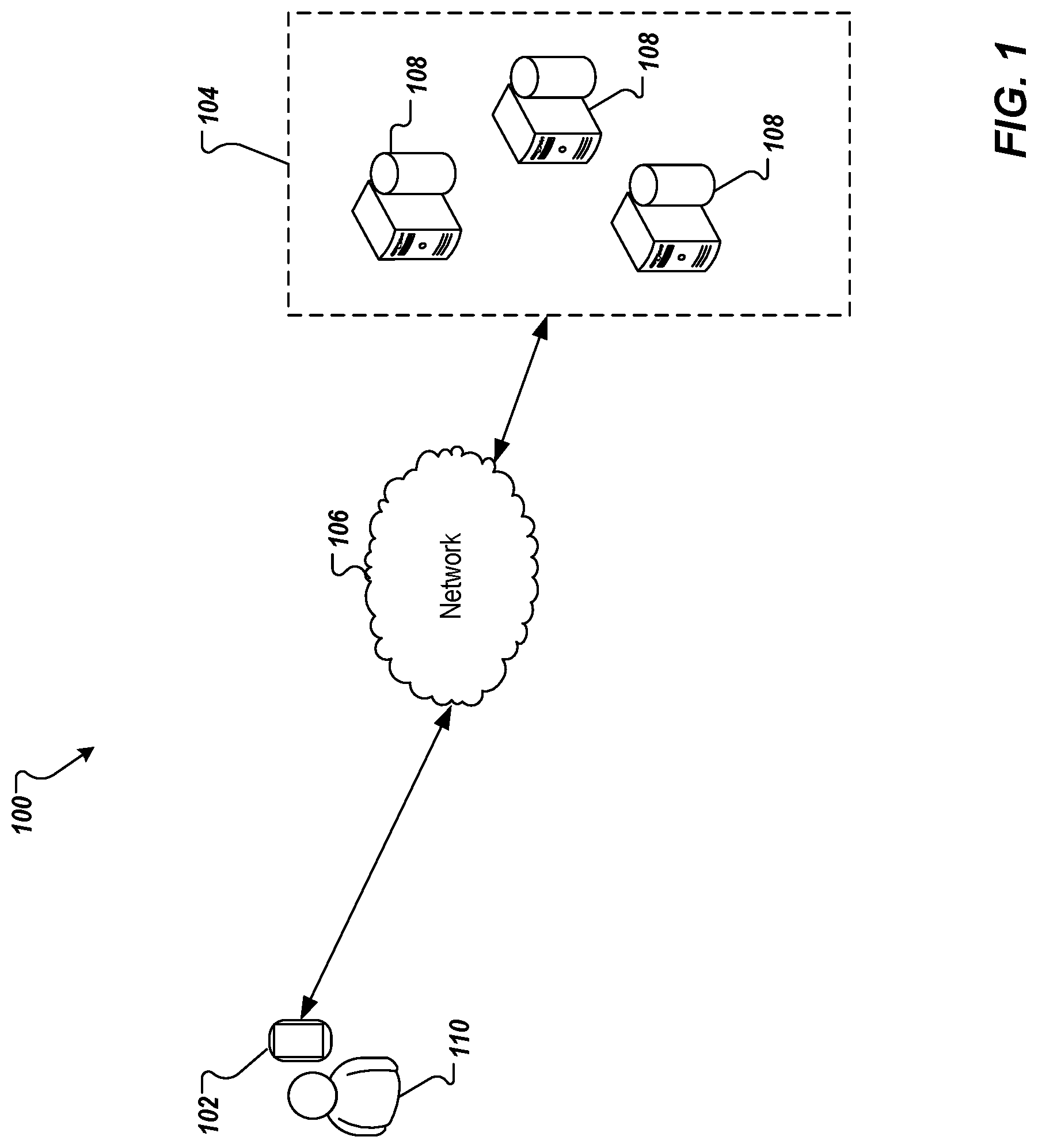 Patent US11775971 — Biometric authentication on push notification — Figure 1